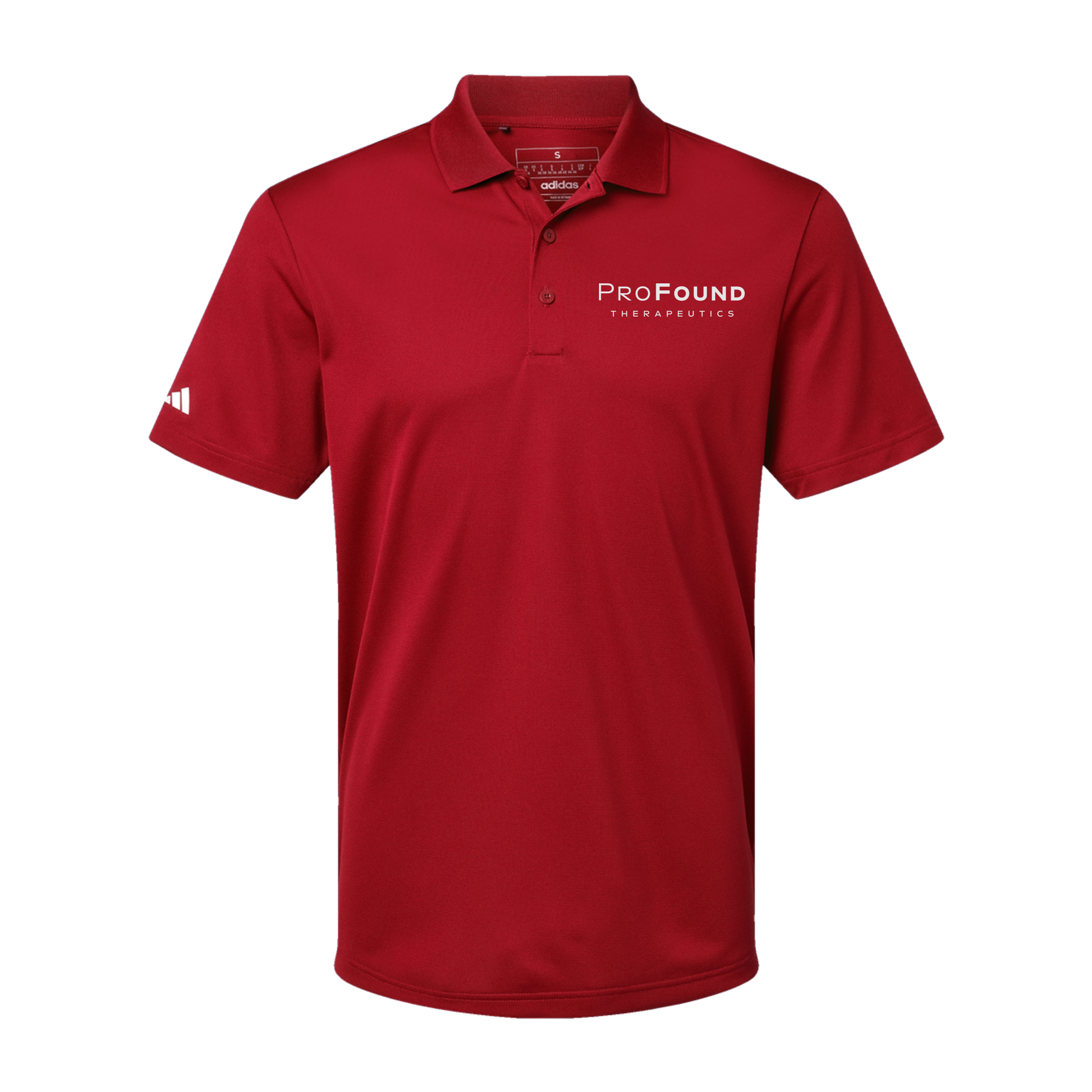profoundtx-adidas-mens-sport-polo-shirt-embroidery-leftchest-A430-powerred-flat-front