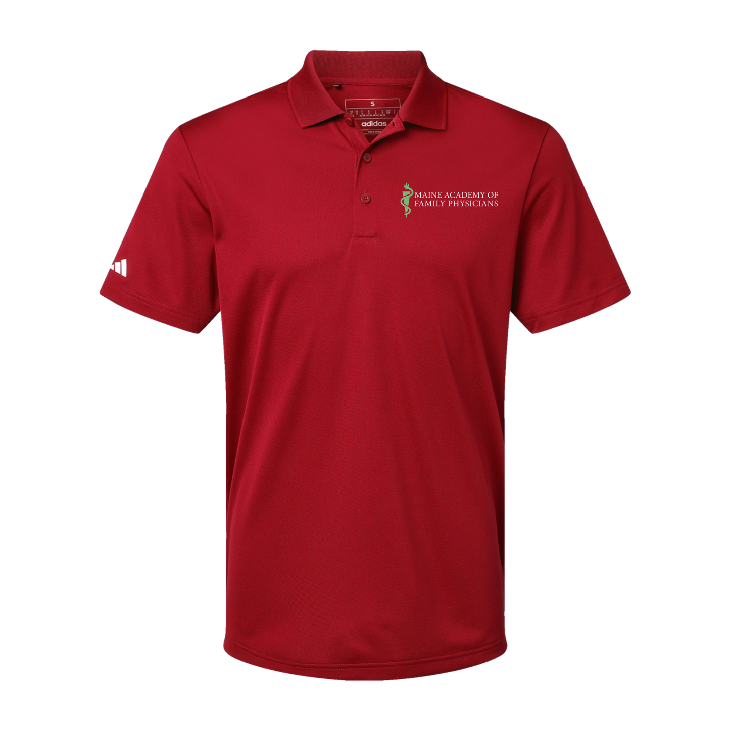 maineafp-adidas-mens-sport-polo-shirt-embroidery-leftchest-A430-powerred-flat-front