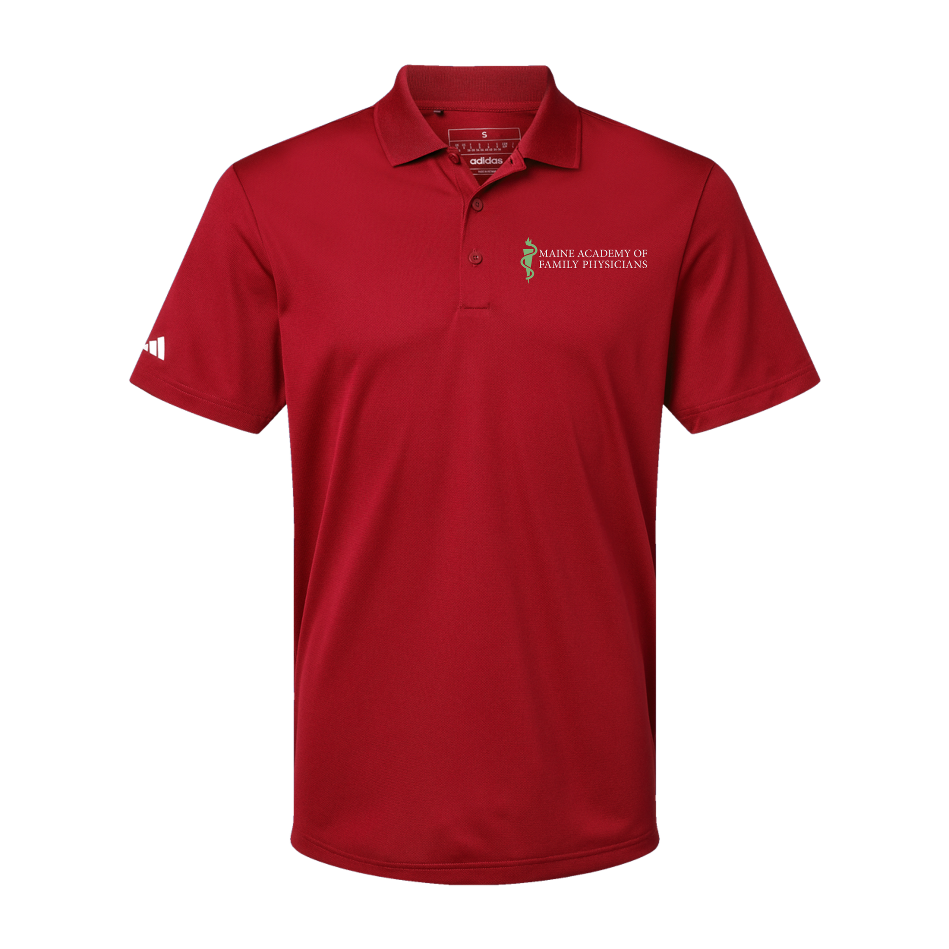 maineafp-adidas-mens-sport-polo-shirt-embroidery-leftchest-A430-powerred-flat-front