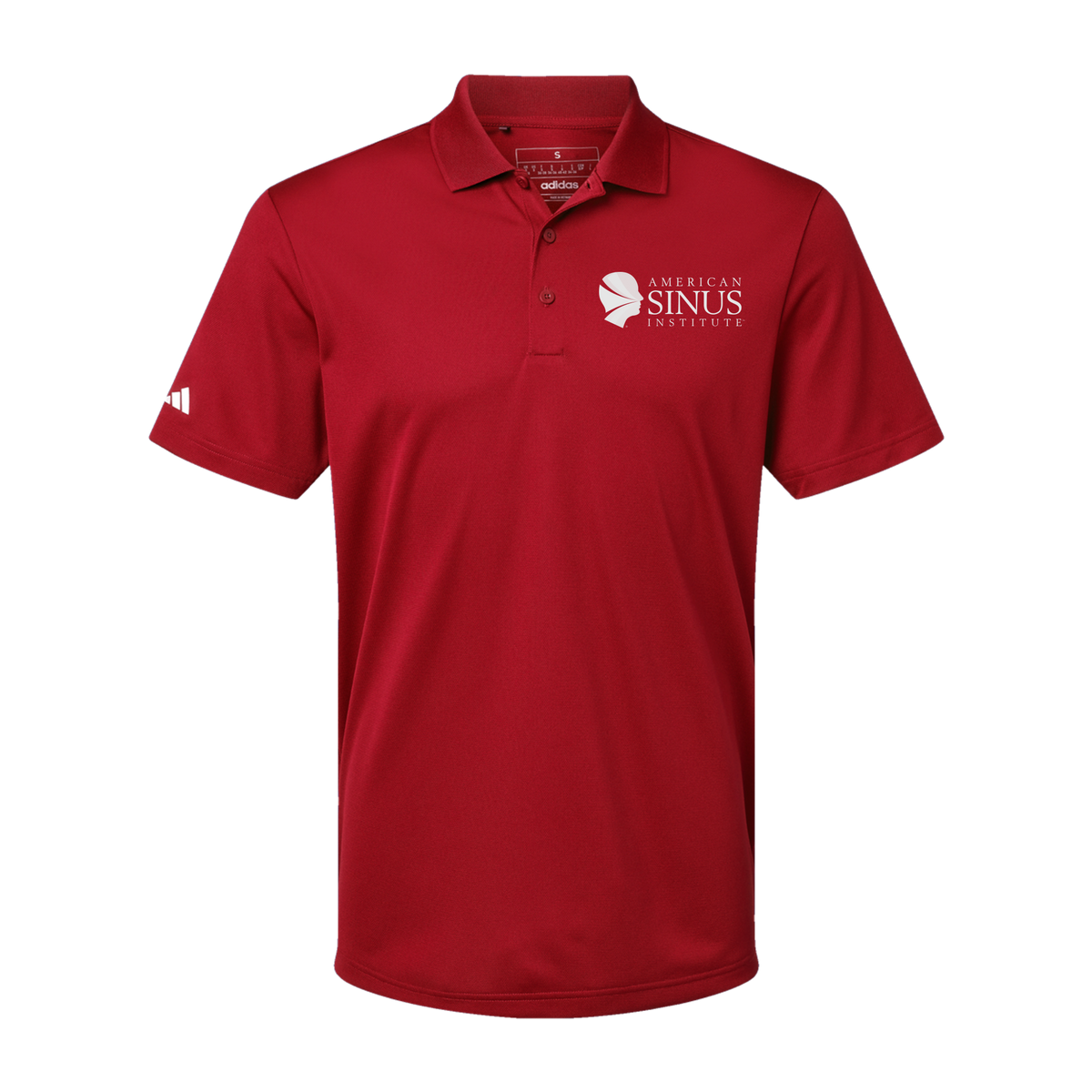 americansinus-adidas-mens-sport-polo-shirt-embroidery-leftchest-A430-powerred-flat-front