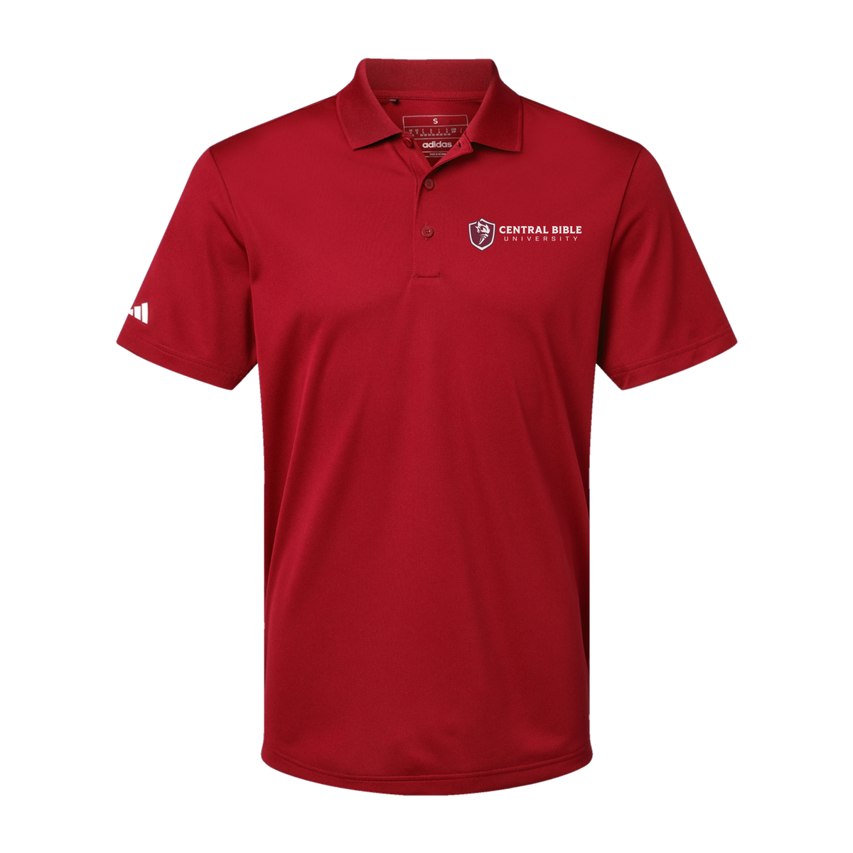 centralbible-adidas-mens-sport-polo-shirt-embroidery-leftchest-A430-powerred-flat-front
