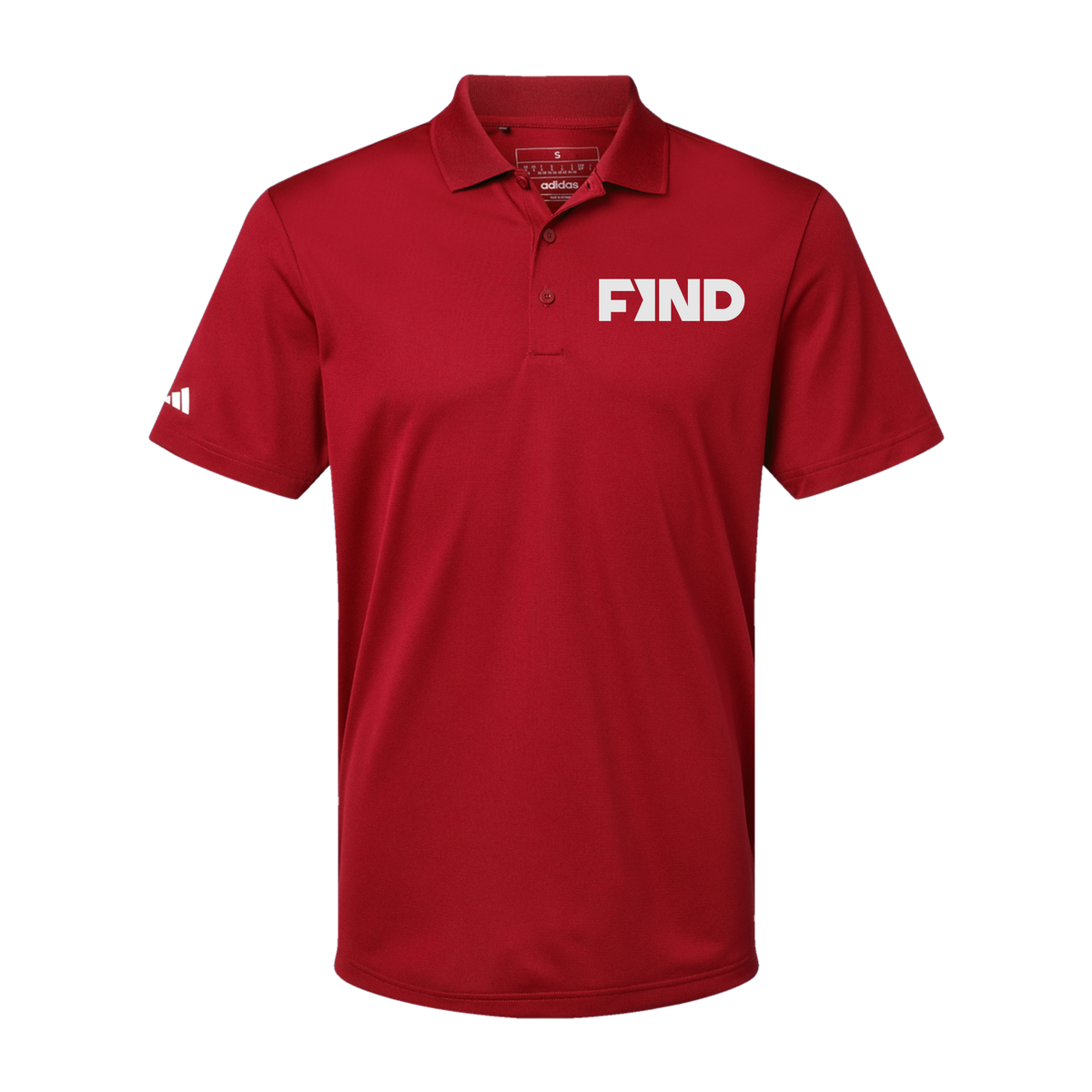 findrealestate-adidas-mens-sport-polo-shirt-embroidery-leftchest-A430-powerred-flat-front