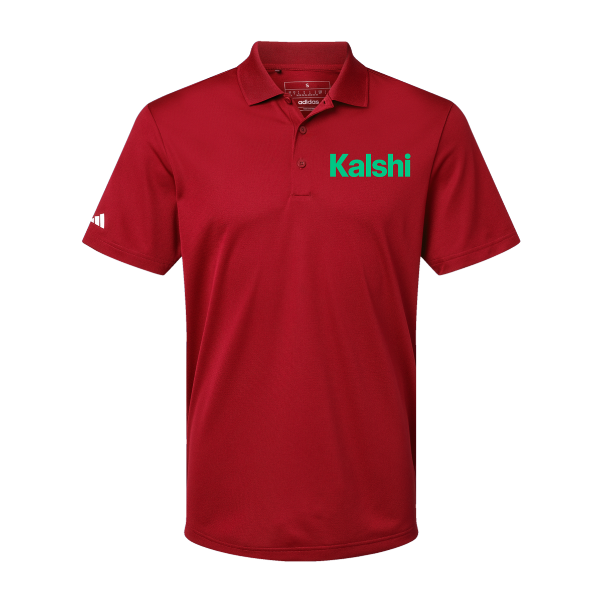 kalshi-adidas-mens-sport-polo-shirt-embroidery-leftchest-A430-powerred-flat-front