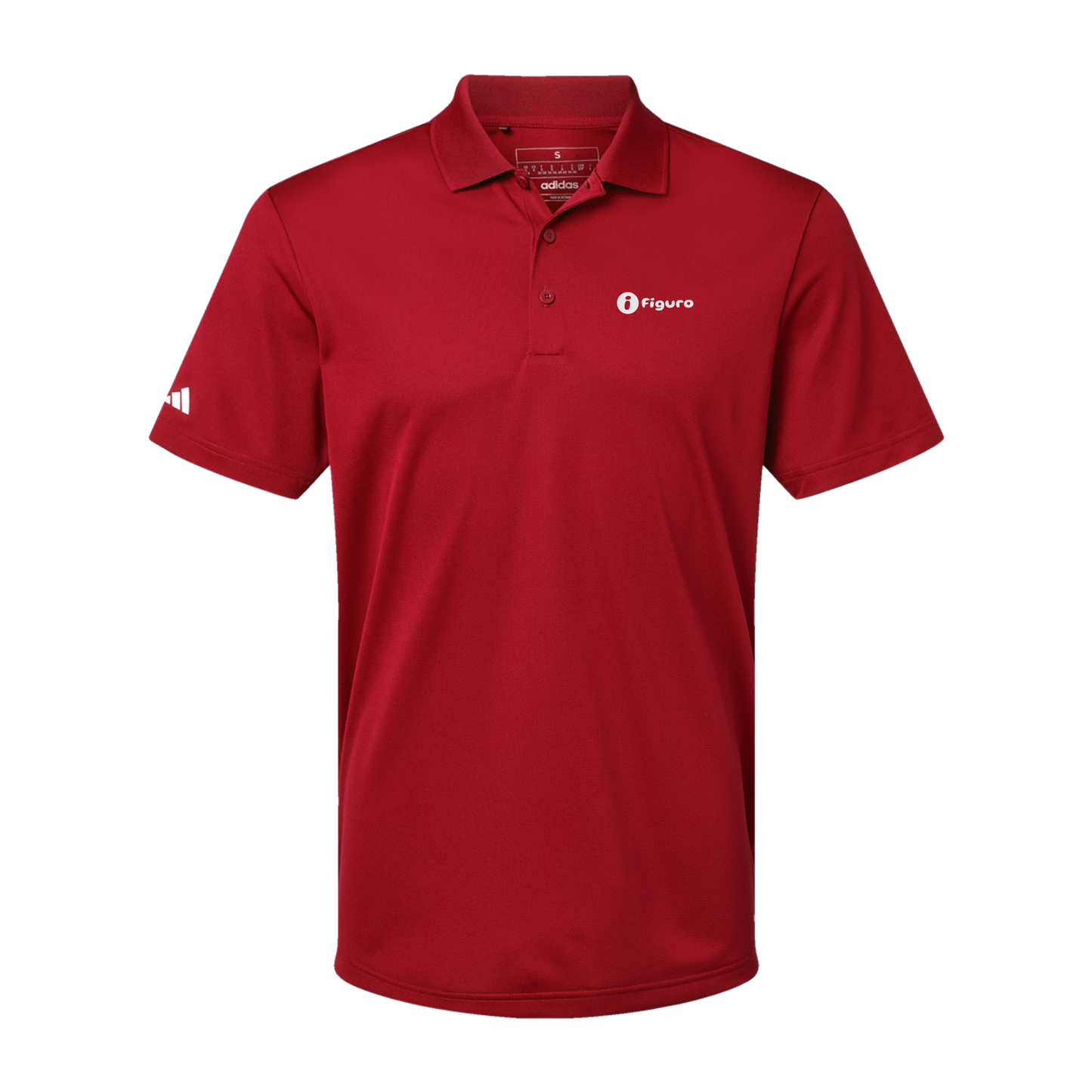 getfiguro-adidas-mens-sport-polo-shirt-embroidery-leftchest-A430-powerred-flat-front