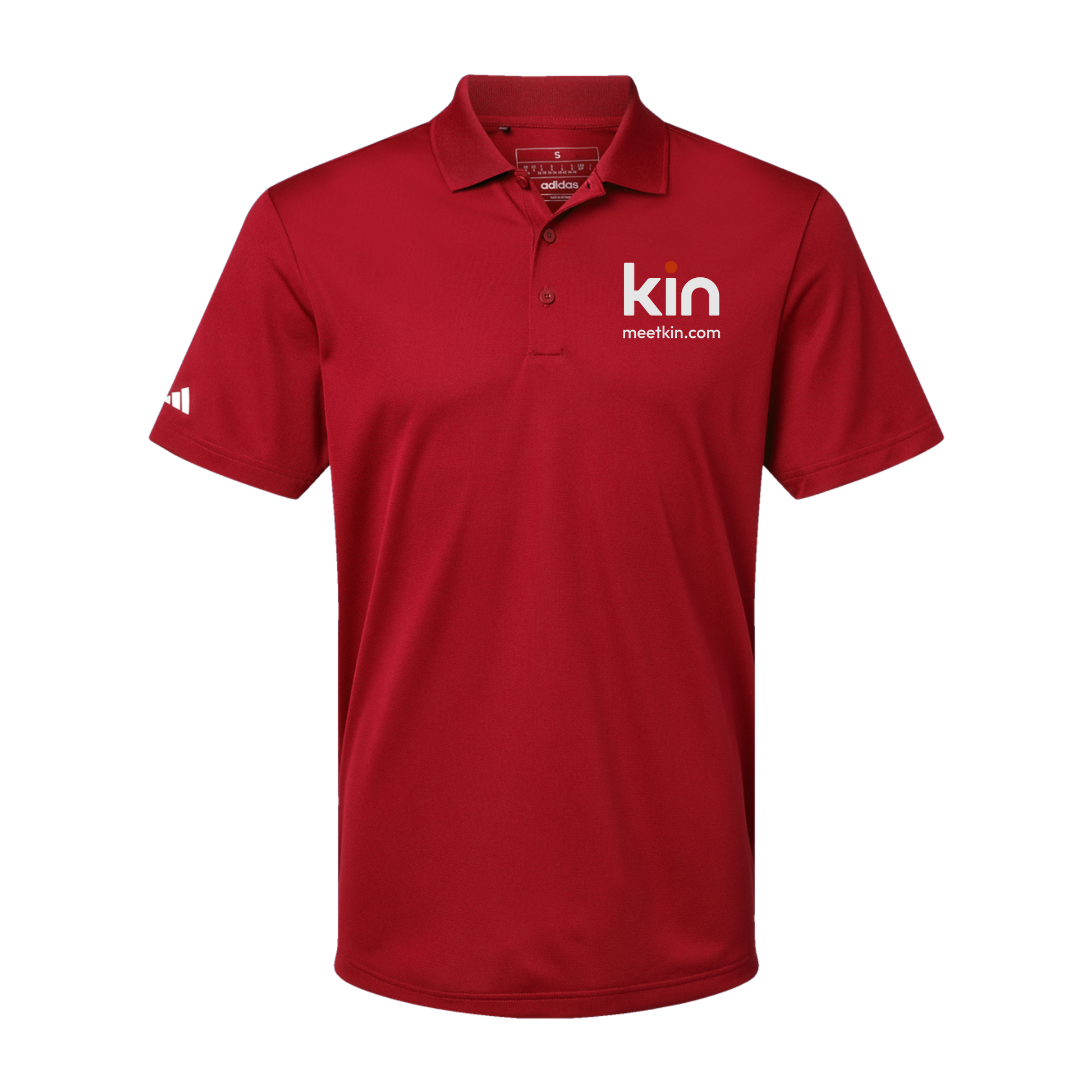kin-adidas-mens-sport-polo-shirt-embroidery-leftchest-A430-powerred-flat-front