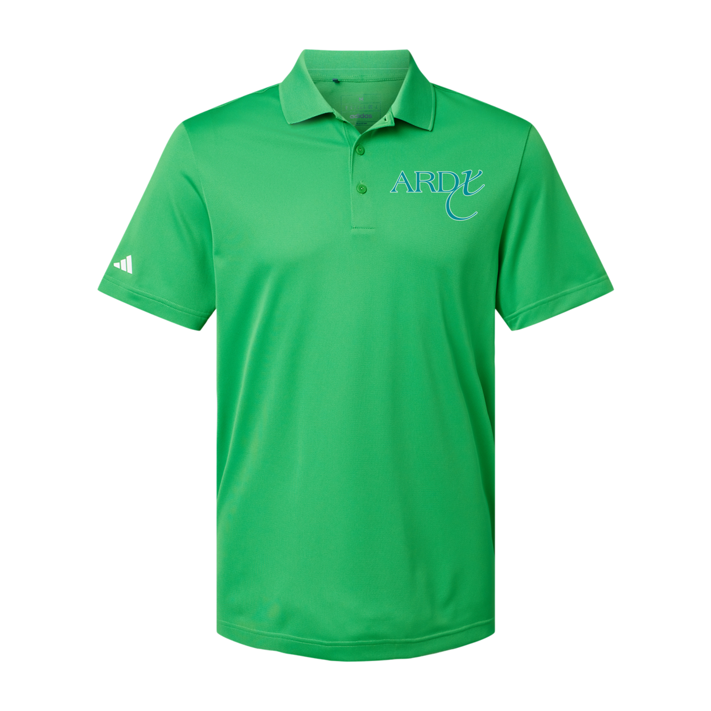 ardx-adidas-mens-sport-polo-shirt-embroidery-leftchest-A430-vividgreen-flat-front