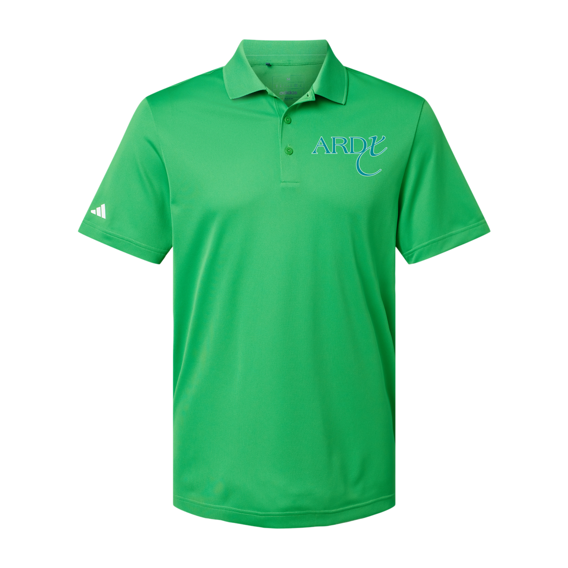 ardx-adidas-mens-sport-polo-shirt-embroidery-leftchest-A430-vividgreen-flat-front