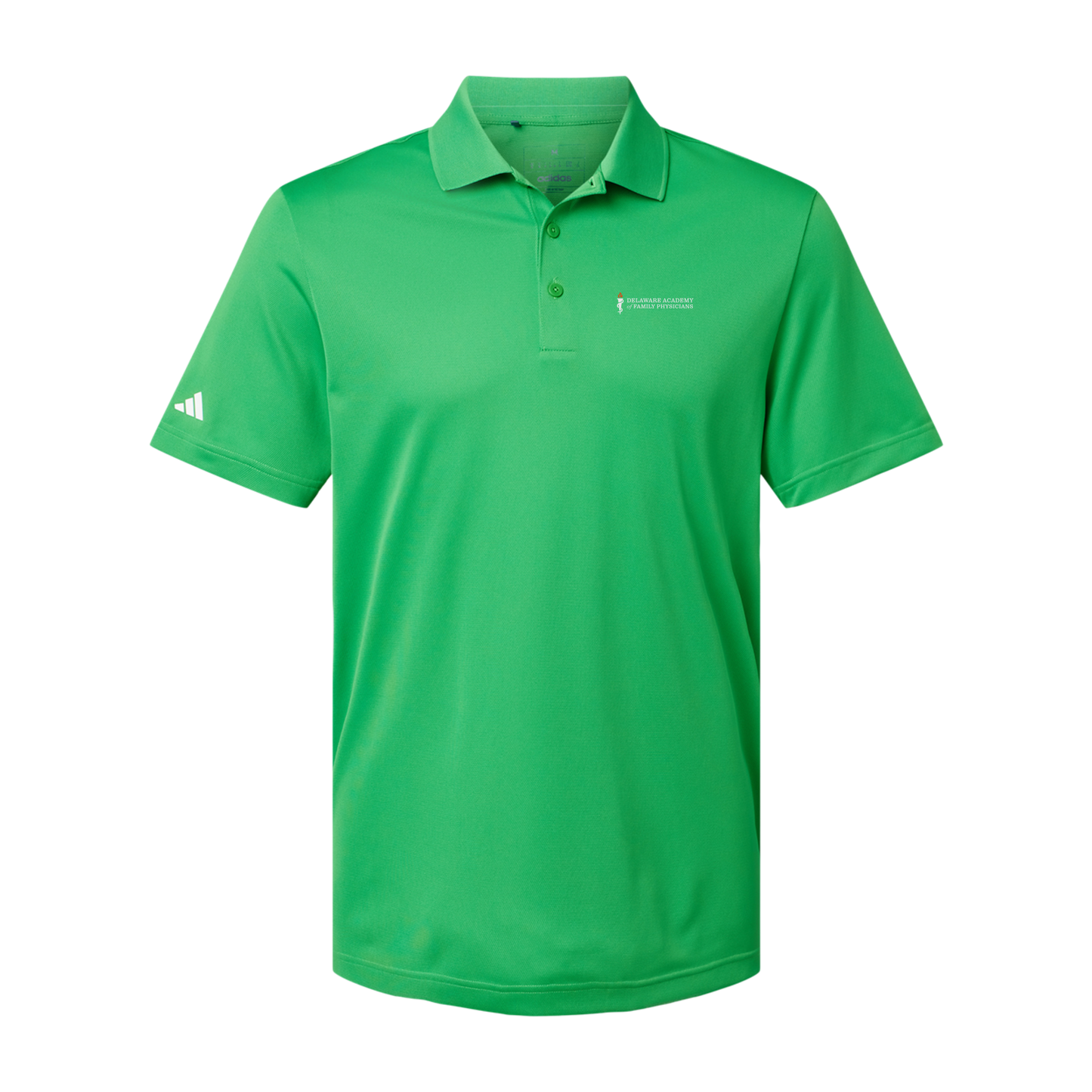 delfamdoc-adidas-mens-sport-polo-shirt-embroidery-leftchest-A430-vividgreen-flat-front