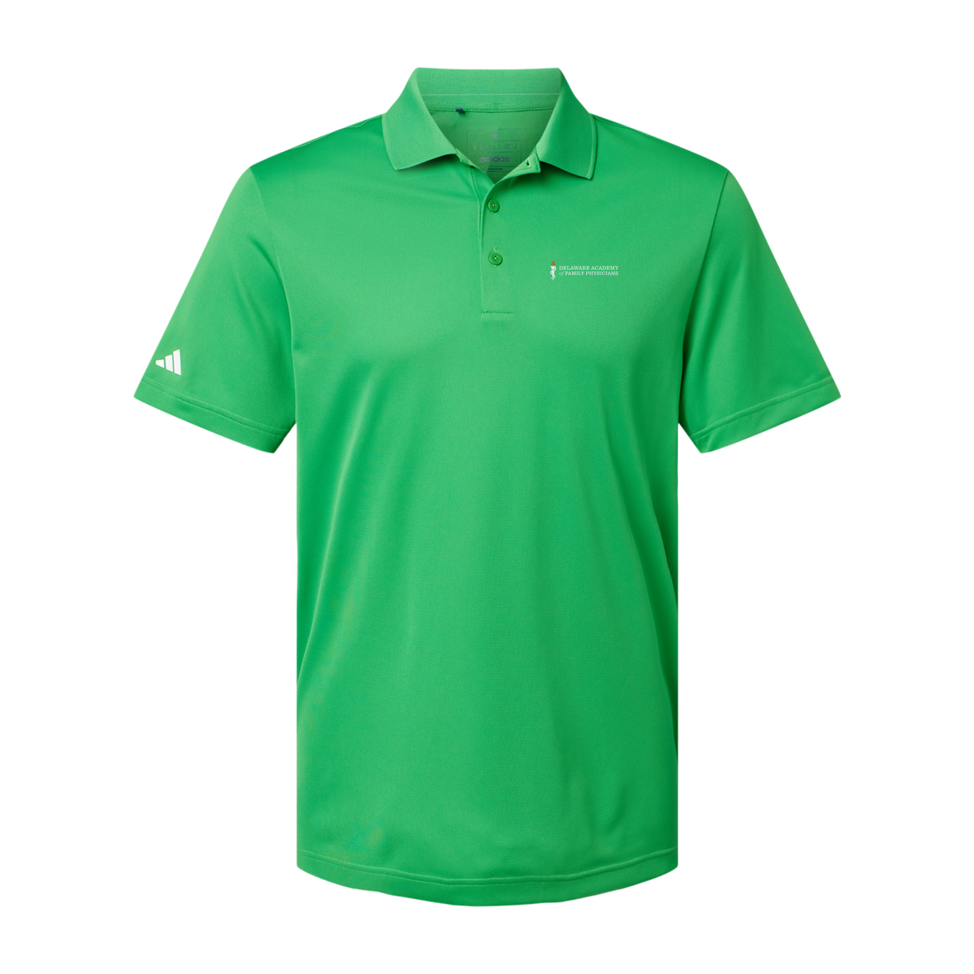 delfamdoc-adidas-mens-sport-polo-shirt-embroidery-leftchest-A430-vividgreen-flat-front