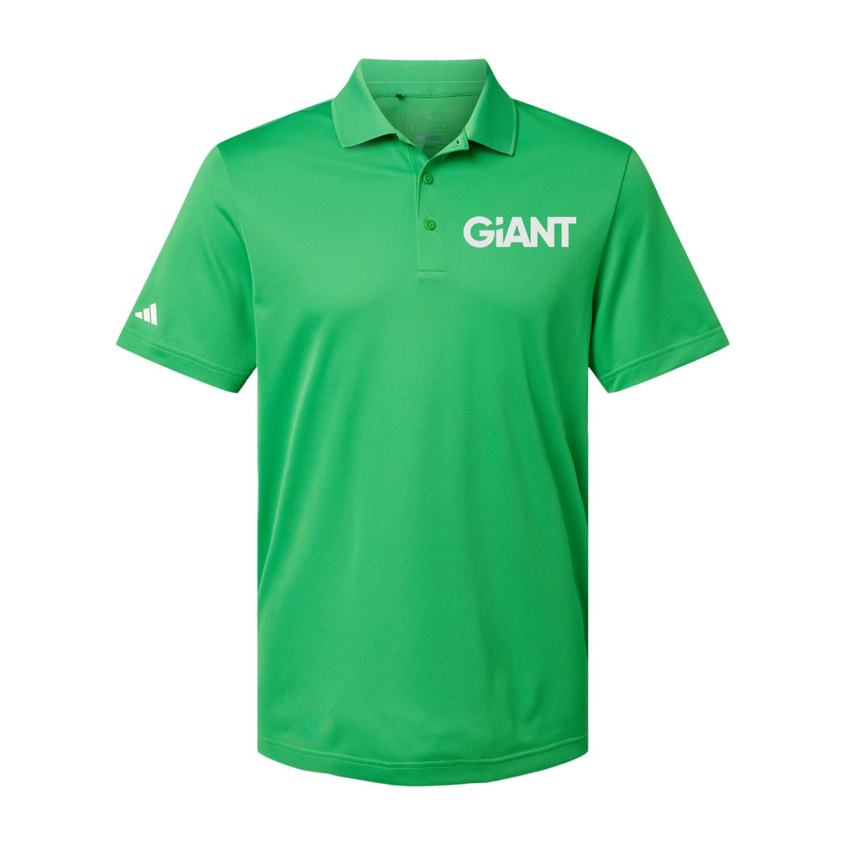 giantworldwide-adidas-mens-sport-polo-shirt-embroidery-leftchest-A430-vividgreen-flat-front
