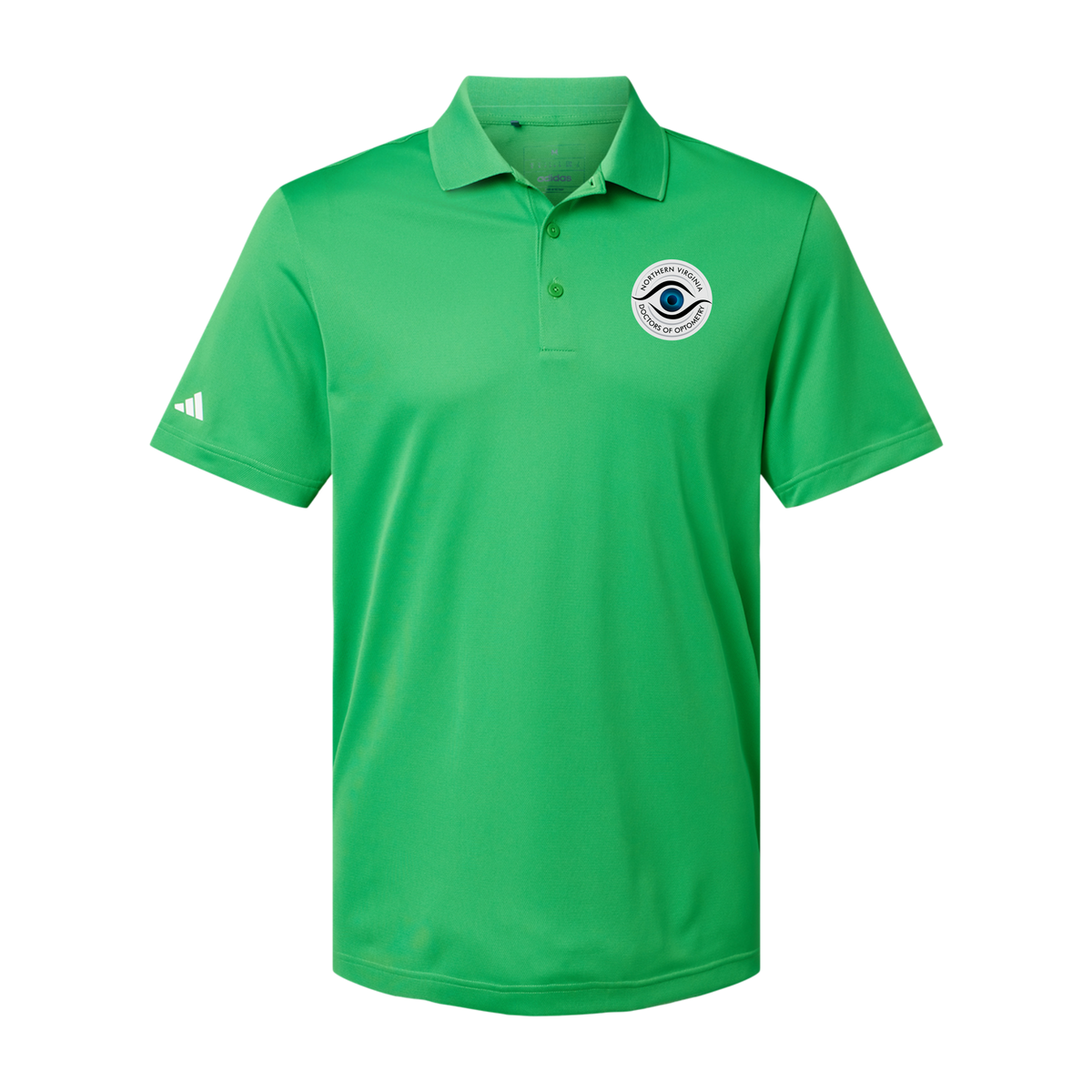novaeyedocs-adidas-mens-sport-polo-shirt-embroidery-leftchest-A430-vividgreen-flat-front
