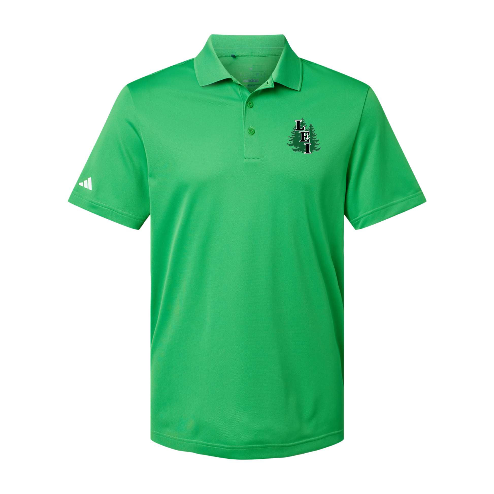 leisite-adidas-mens-sport-polo-shirt-embroidery-leftchest-A430-vividgreen-flat-front