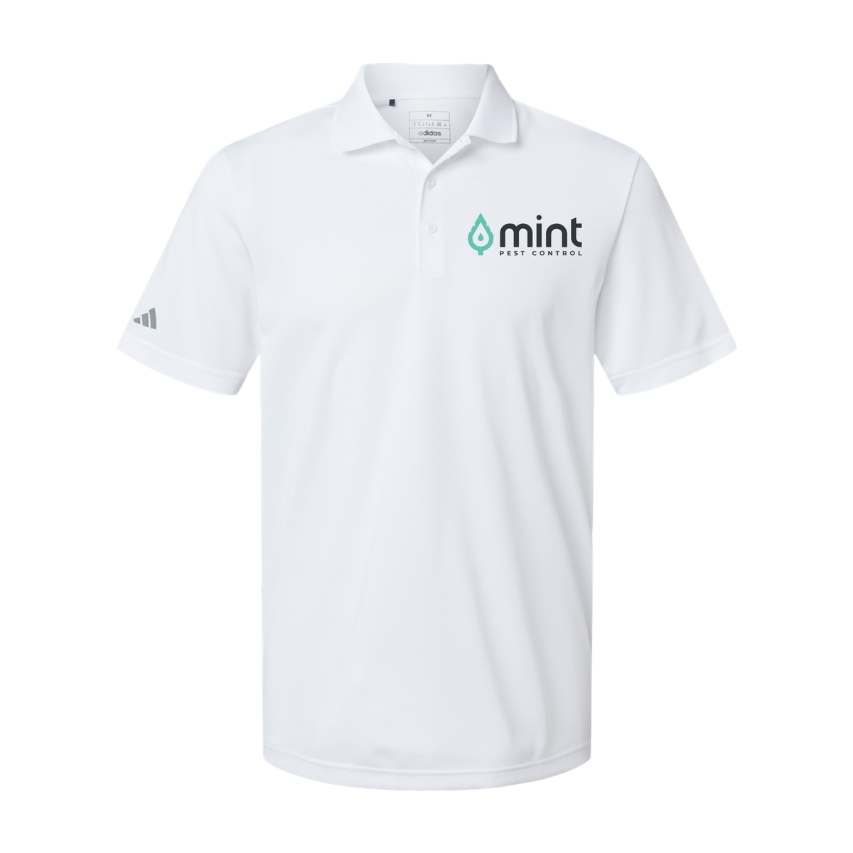 mintpest-adidas-mens-sport-polo-shirt-embroidery-leftchest-A430-white-flat-front