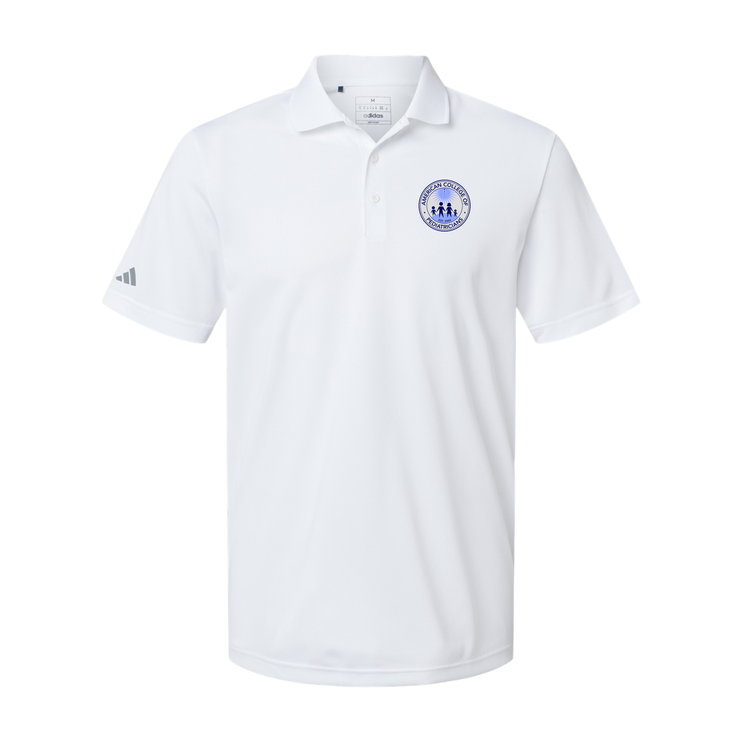 acpeds-adidas-mens-sport-polo-shirt-embroidery-leftchest-A430-white-flat-front