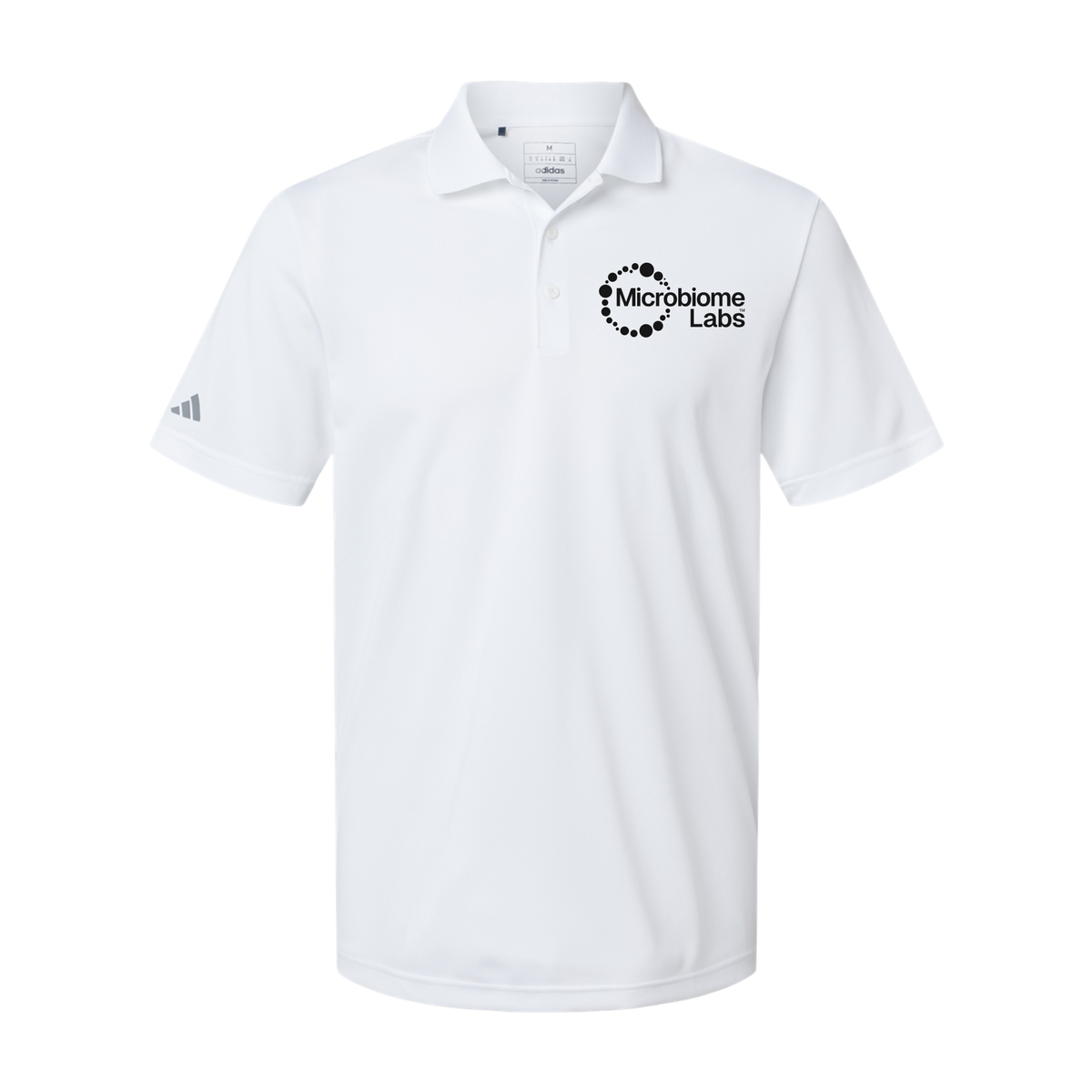 microbiomelabs-adidas-mens-sport-polo-shirt-embroidery-leftchest-A430-white-flat-front