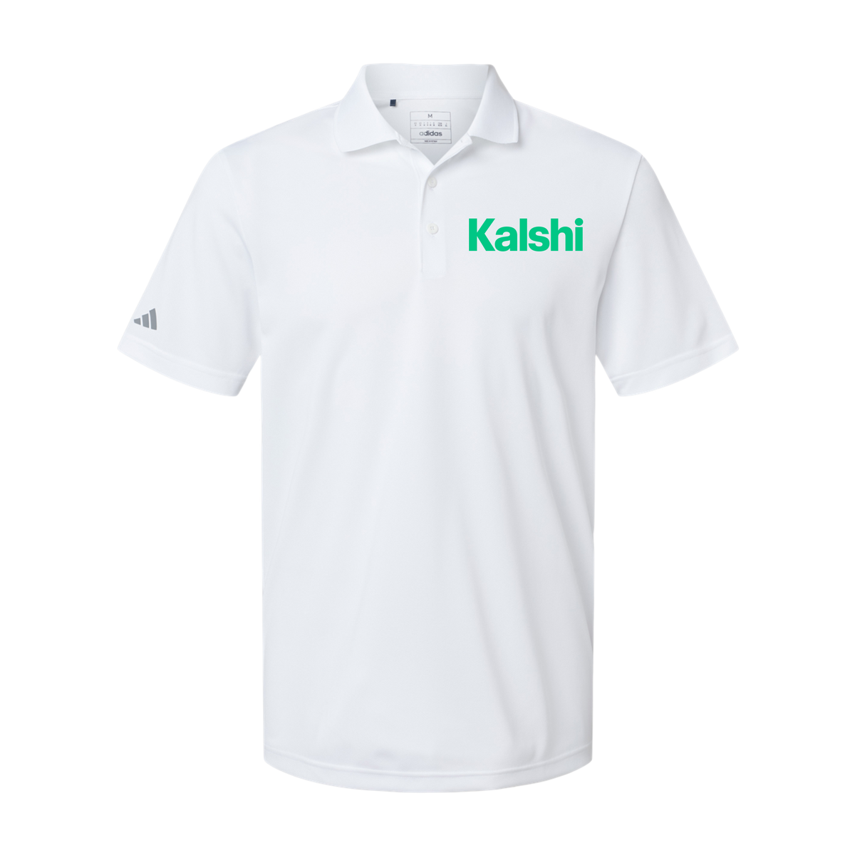kalshi-adidas-mens-sport-polo-shirt-embroidery-leftchest-A430-white-flat-front