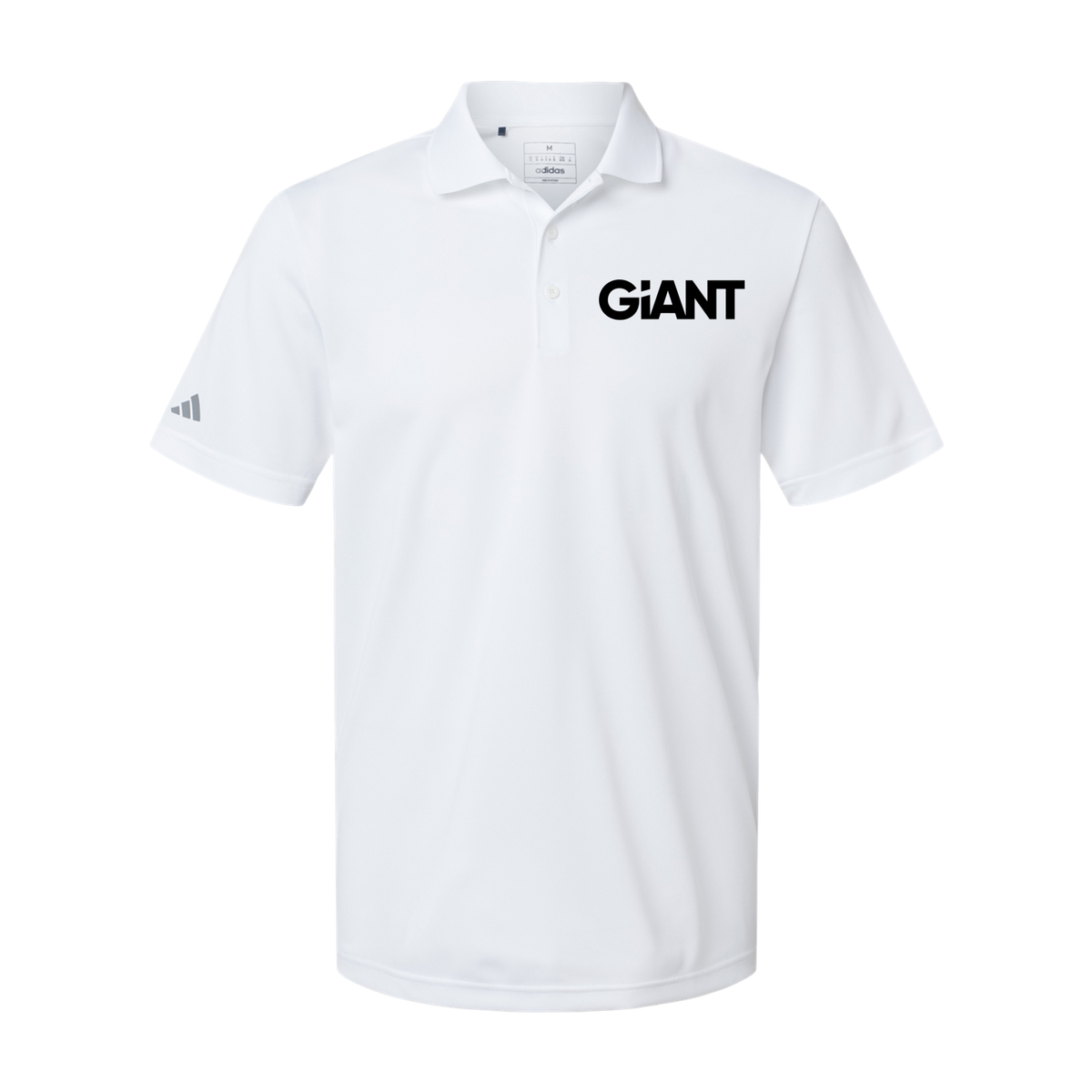 giantworldwide-adidas-mens-sport-polo-shirt-embroidery-leftchest-A430-white-flat-front