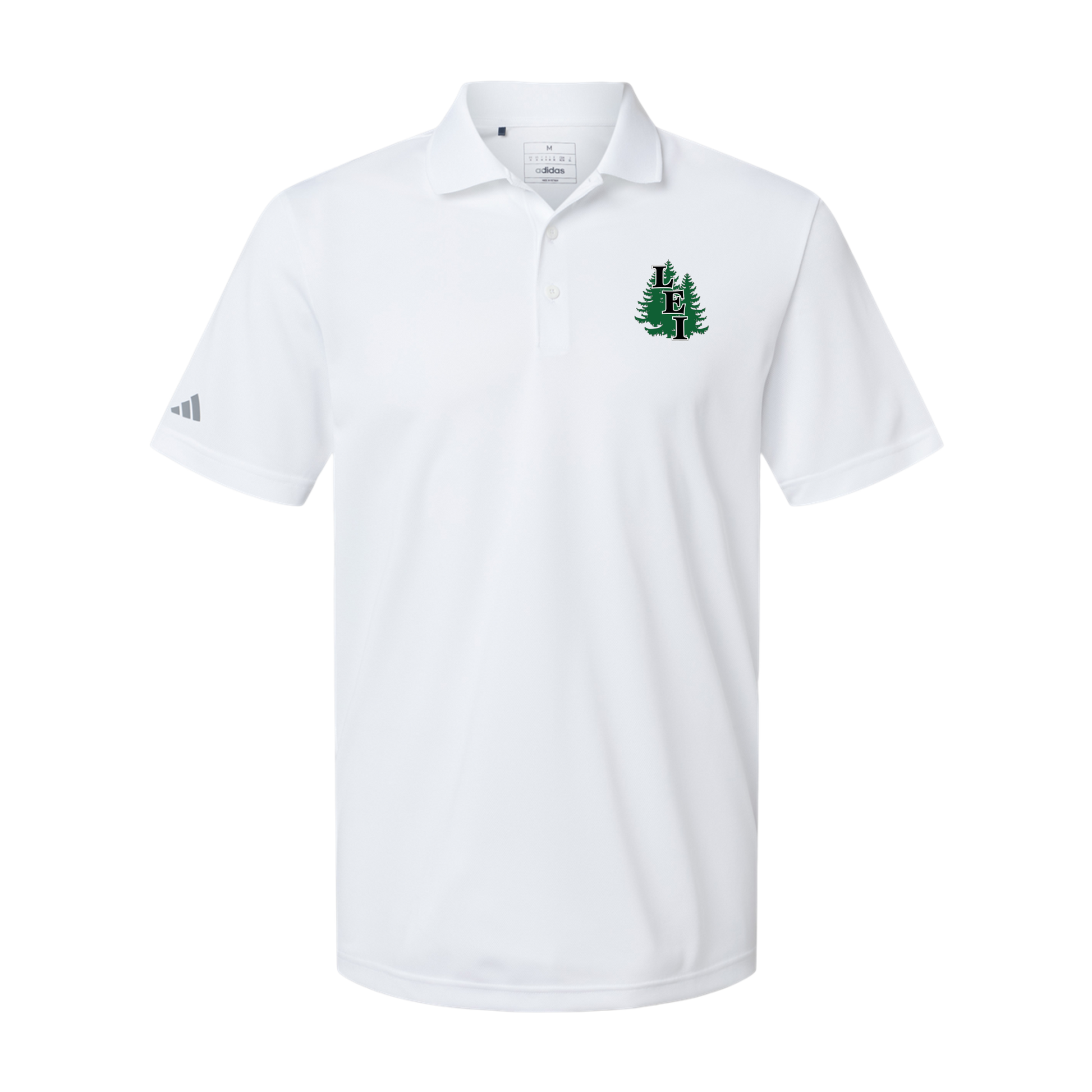 leisite-adidas-mens-sport-polo-shirt-embroidery-leftchest-A430-white-flat-front