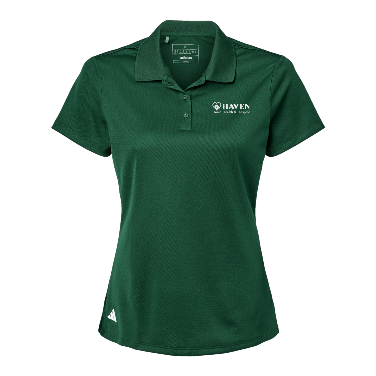 haven-adidas-womens-sport-polo-shirt-embroidery-leftchest-A431-collegiategreen-flat-front