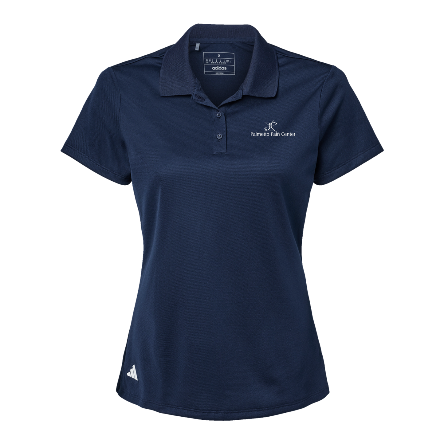 palmetto-pain-center-adidas-womens-sport-polo-shirt-embroidery-leftchest-A431-collegiatenavy-flat-front