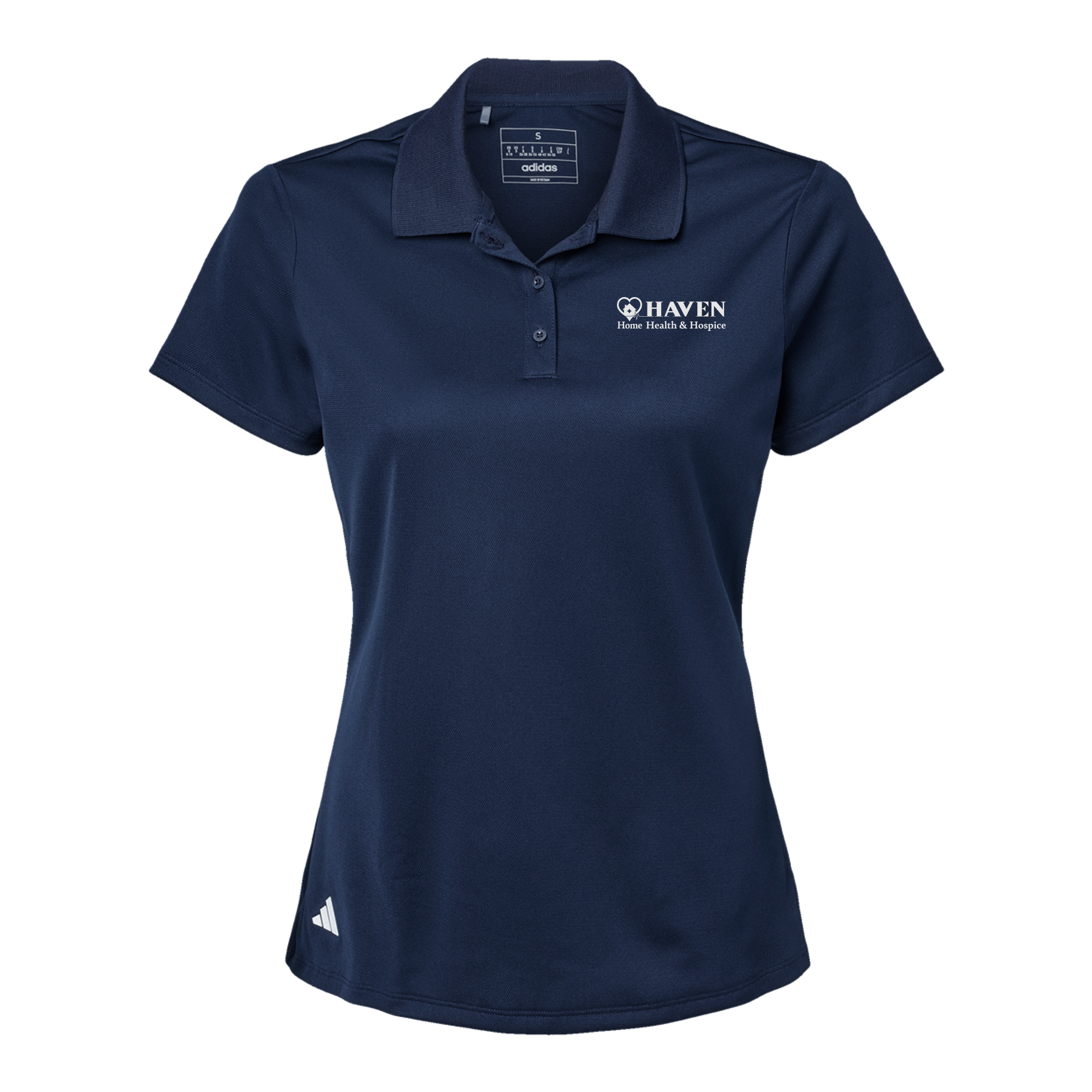 haven-adidas-womens-sport-polo-shirt-embroidery-leftchest-A431-collegiatenavy-flat-front