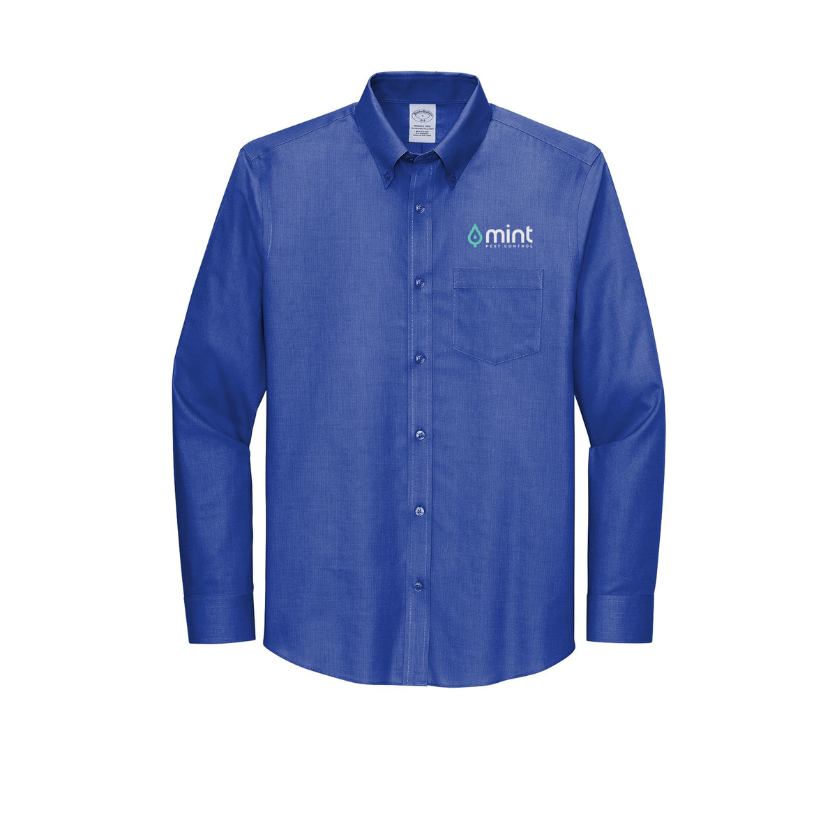 mintpest-brooks-brothers-wrinkle-free-stretch-nailhead-shirt-embroidery-leftchest-BB18002-cobaltblue-flat-front