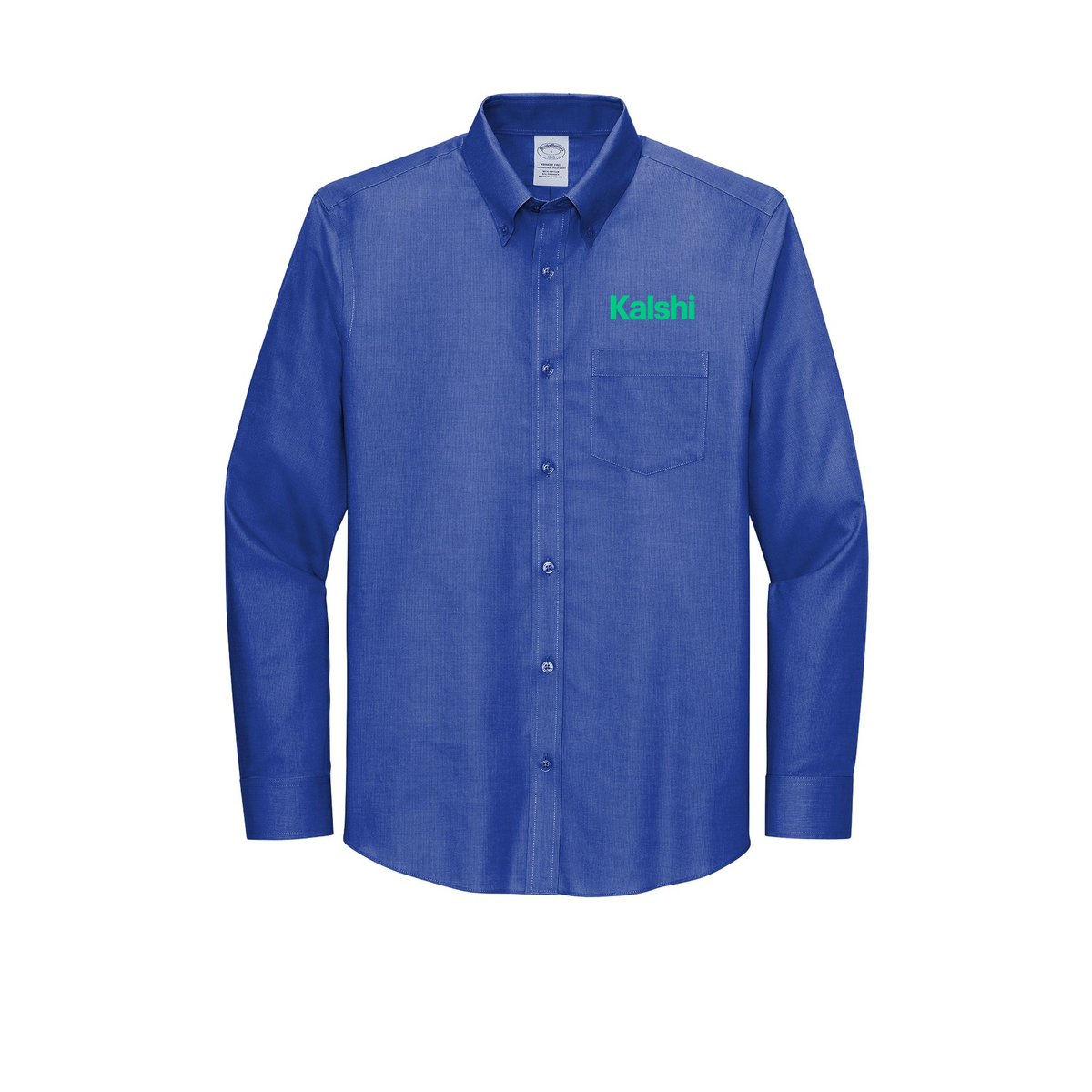 kalshi-brooks-brothers-wrinkle-free-stretch-nailhead-shirt-embroidery-leftchest-BB18002-cobaltblue-flat-front