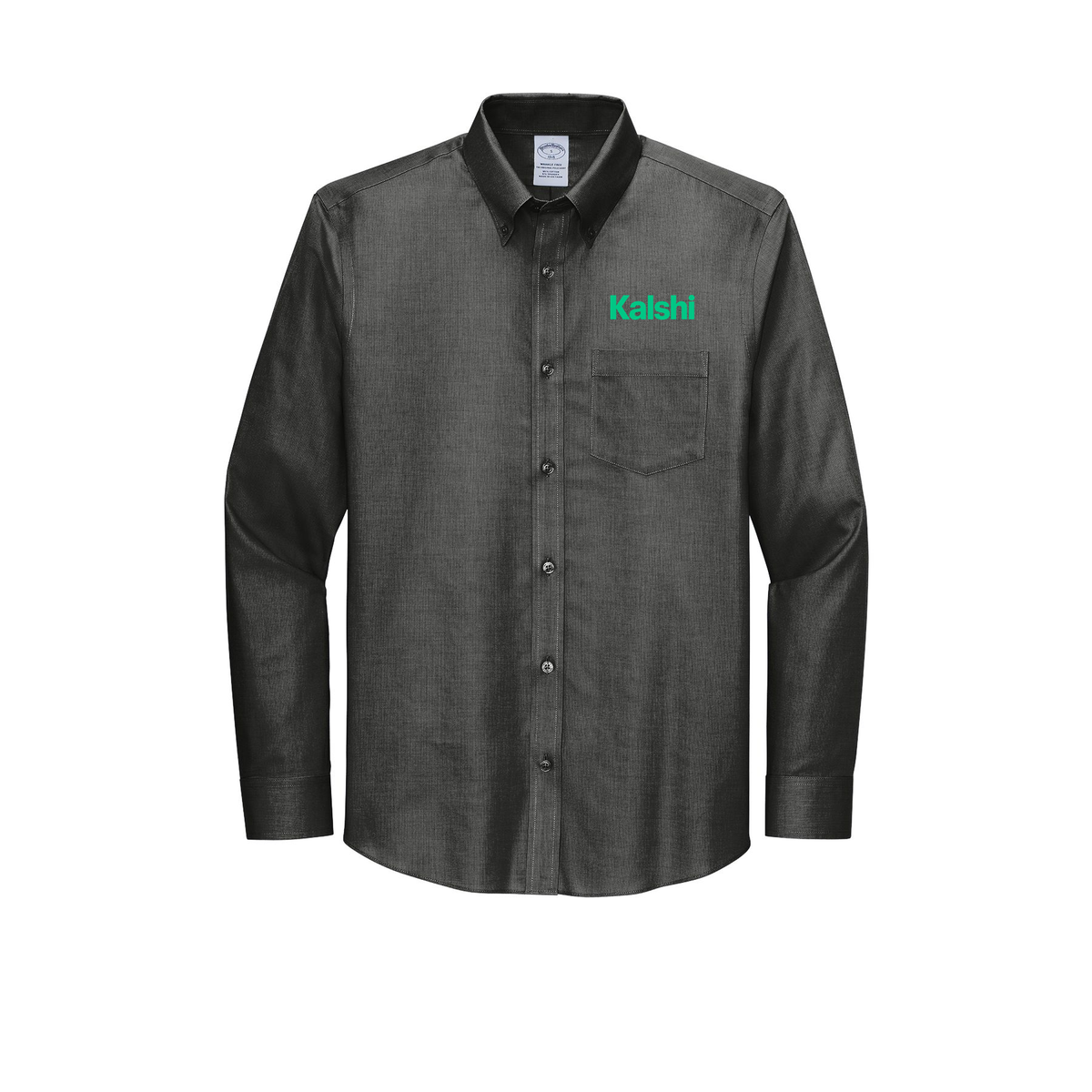 kalshi-brooks-brothers-wrinkle-free-stretch-nailhead-shirt-embroidery-leftchest-BB18002-deepblack-flat-front