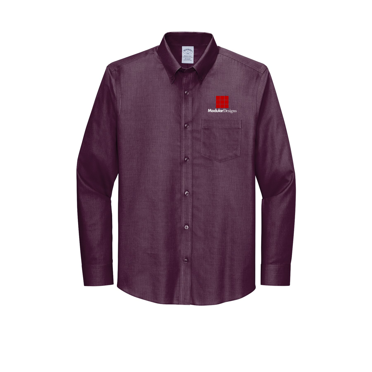 modulardesignsflooring-brooks-brothers-wrinkle-free-stretch-nailhead-shirt-embroidery-leftchest-BB18002-navyblazervintageport-flat-front