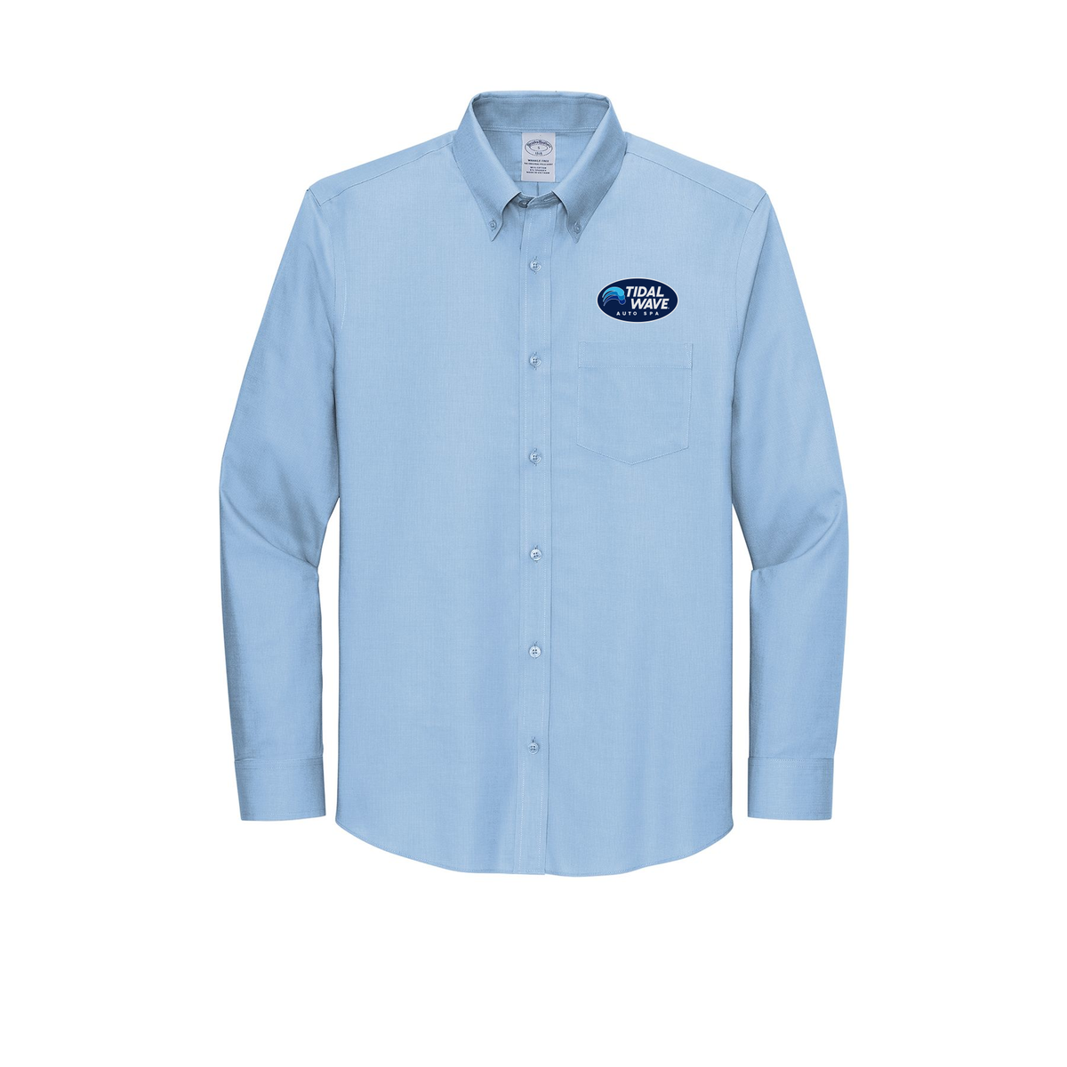 tidalwaveautospa-brooks-brothers-wrinkle-free-stretch-nailhead-shirt-embroidery-leftchest-BB18002-newportblue-flat-front