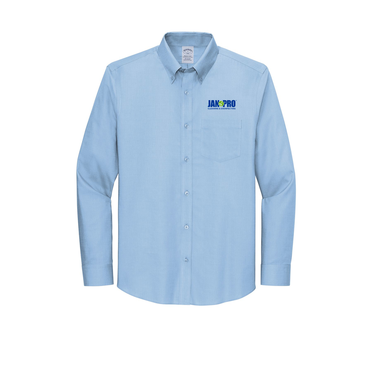 jan-pro-brooks-brothers-wrinkle-free-stretch-nailhead-shirt-embroidery-leftchest-BB18002-newportblue-flat-front