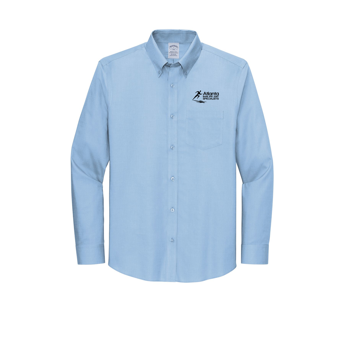 atlantaboneandjoint-brooks-brothers-wrinkle-free-stretch-nailhead-shirt-embroidery-leftchest-BB18002-newportblue-flat-front