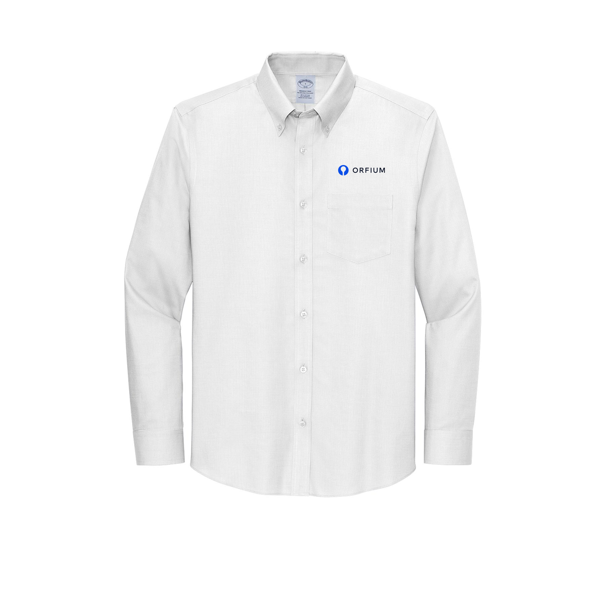 orfium-brooks-brothers-wrinkle-free-stretch-nailhead-shirt-embroidery-leftchest-BB18002-white-flat-front