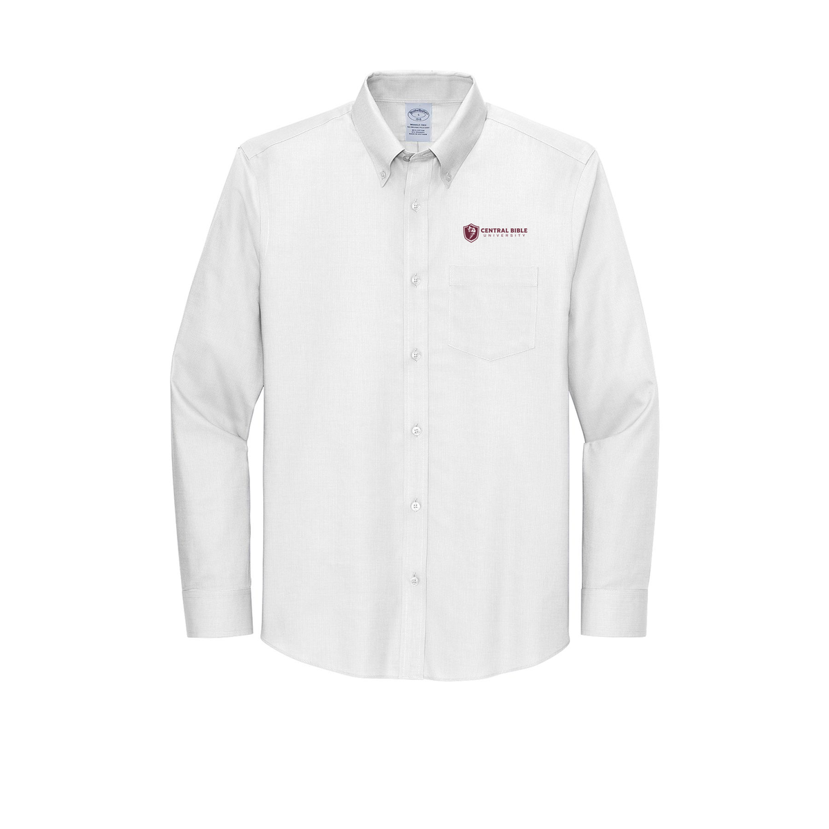 centralbible-brooks-brothers-wrinkle-free-stretch-nailhead-shirt-embroidery-leftchest-BB18002-white-flat-front
