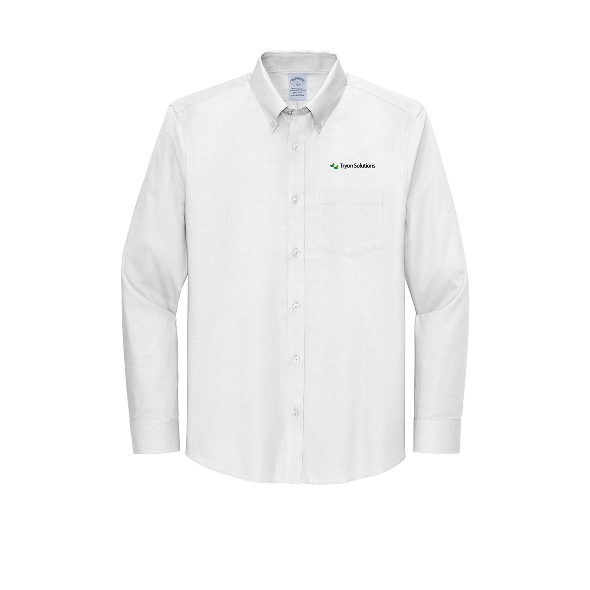 tryonsolutions-brooks-brothers-wrinkle-free-stretch-nailhead-shirt-embroidery-leftchest-BB18002-white-flat-front