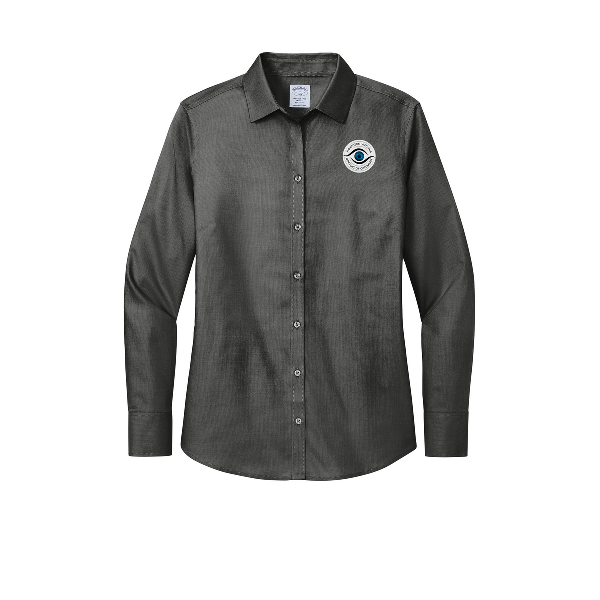 novaeyedocs-brooks-brothers-womens-wrinkle-free-stretch-nailhead-shirt-embroidery-leftchest-BB18003-deepblack-flat-front
