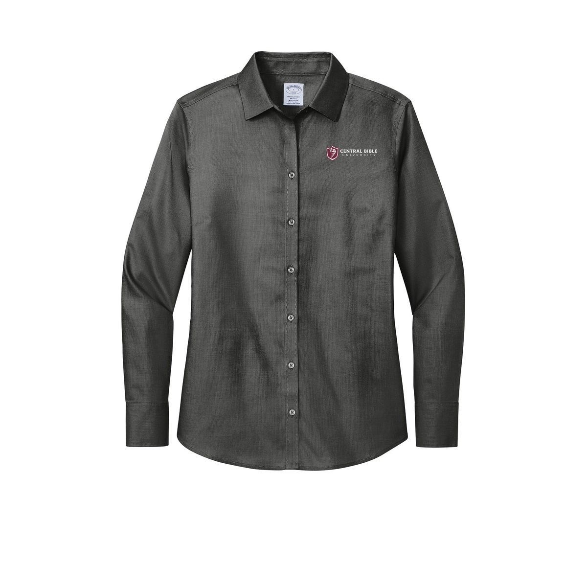 centralbible-brooks-brothers-womens-wrinkle-free-stretch-nailhead-shirt-embroidery-leftchest-BB18003-deepblack-flat-front