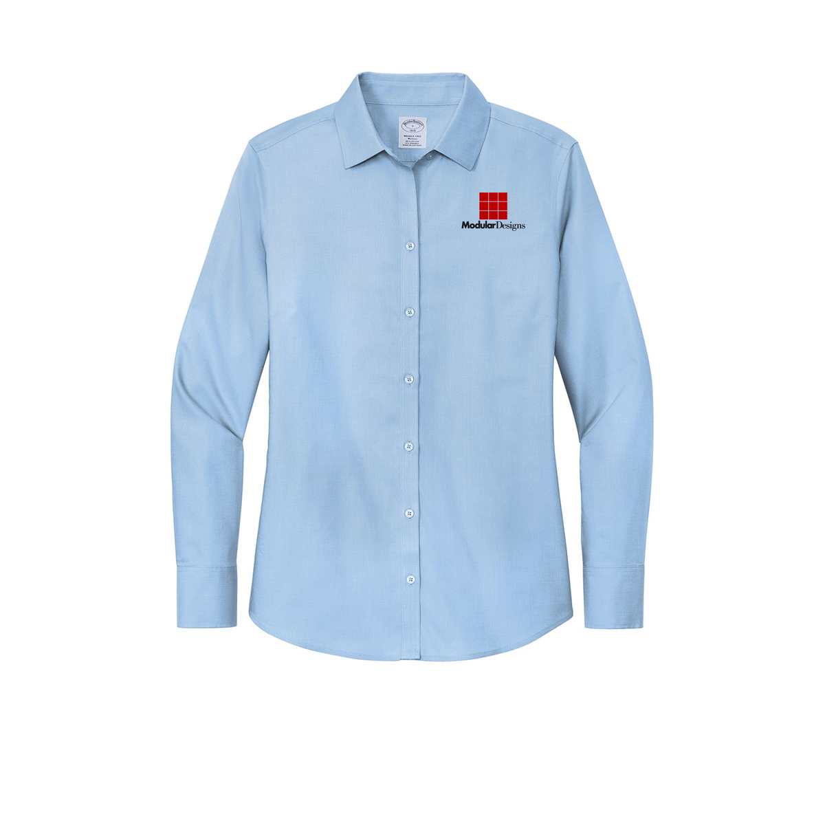 modulardesignsflooring-brooks-brothers-womens-wrinkle-free-stretch-nailhead-shirt-embroidery-leftchest-BB18003-newportblue-flat-front