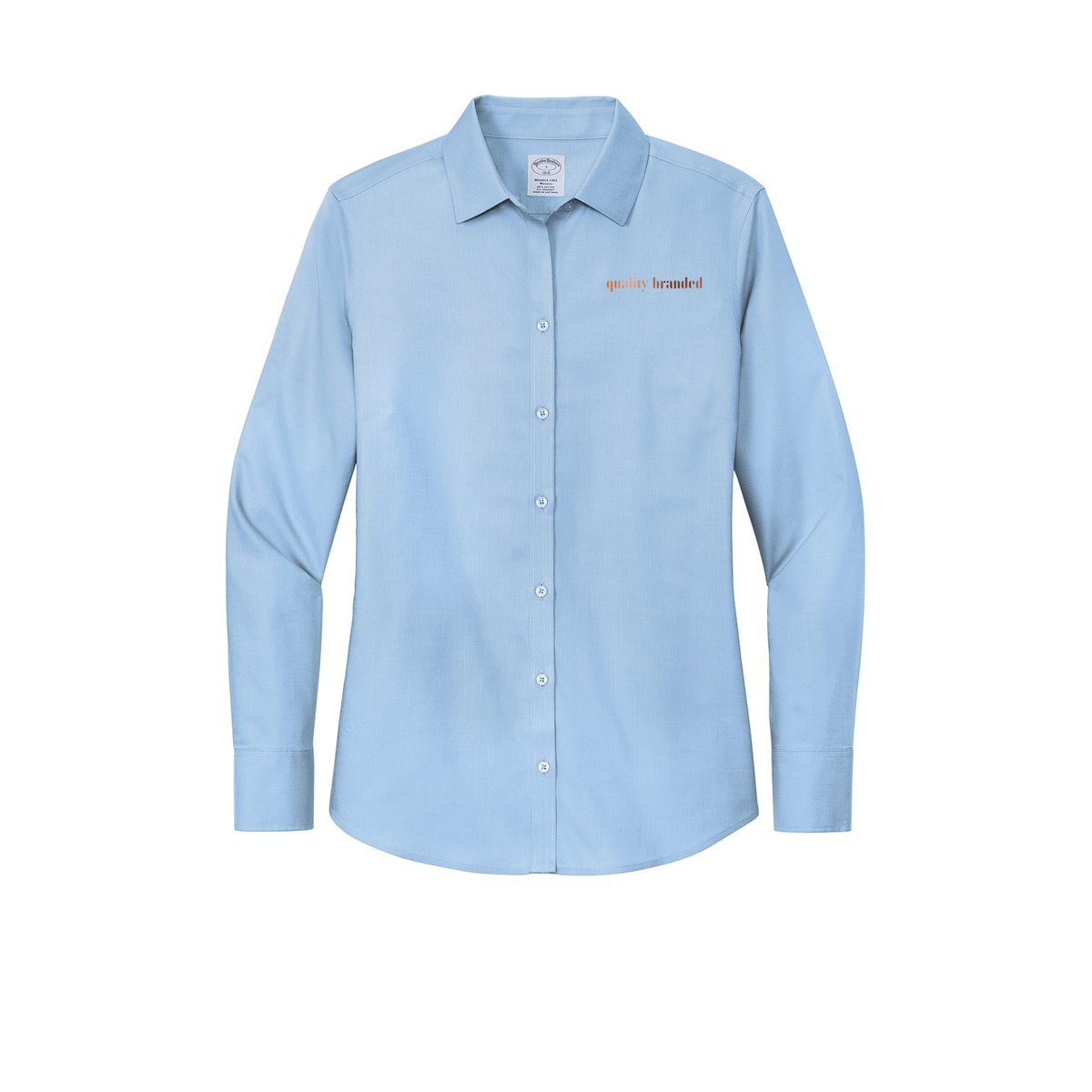 qualitybranded-brooks-brothers-womens-wrinkle-free-stretch-nailhead-shirt-embroidery-leftchest-BB18003-newportblue-flat-front
