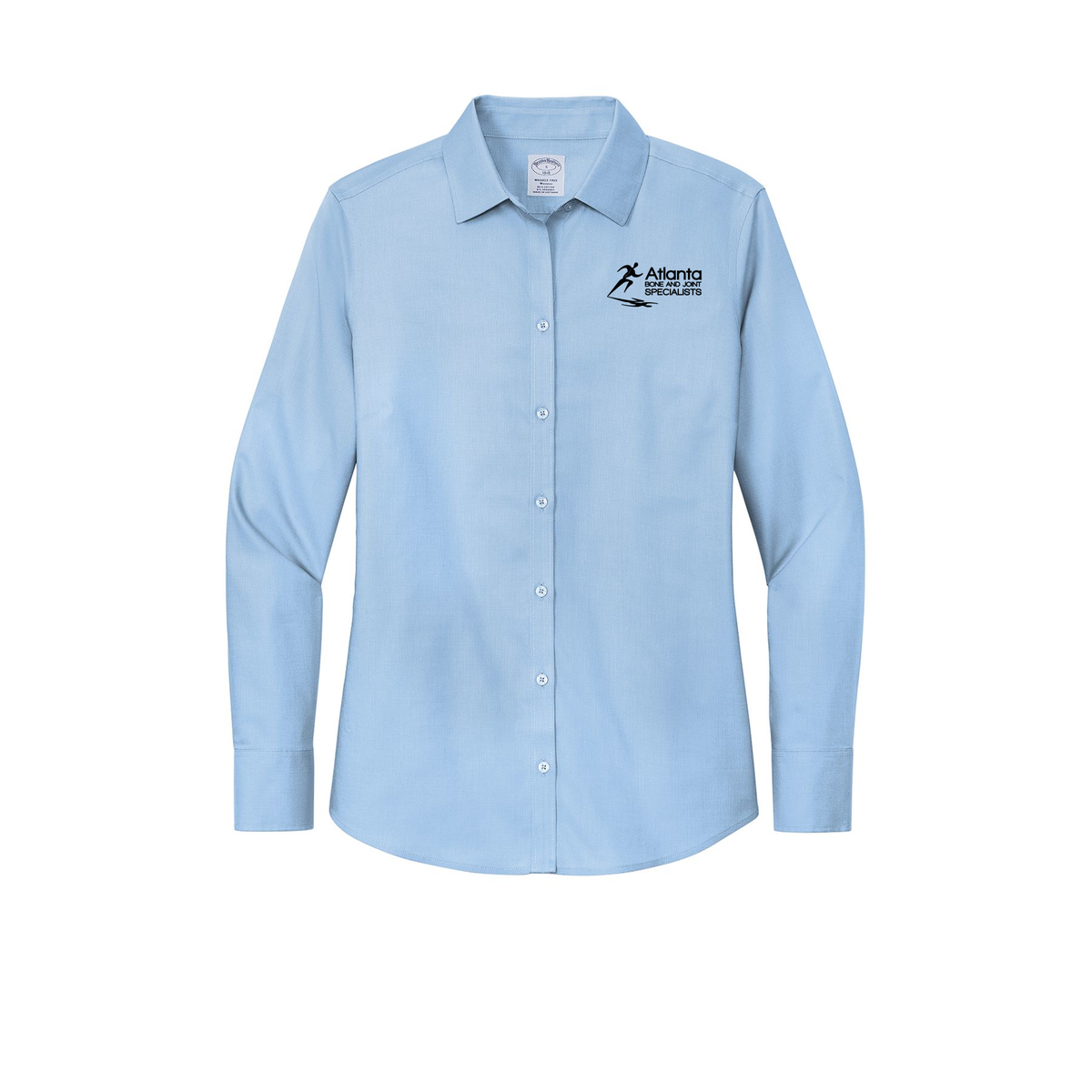 atlantaboneandjoint-brooks-brothers-womens-wrinkle-free-stretch-nailhead-shirt-embroidery-leftchest-BB18003-newportblue-flat-front