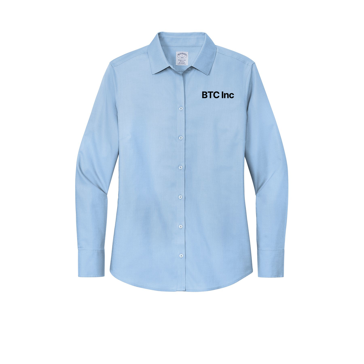 btc-brooks-brothers-womens-wrinkle-free-stretch-nailhead-shirt-embroidery-leftchest-BB18003-newportblue-flat-front