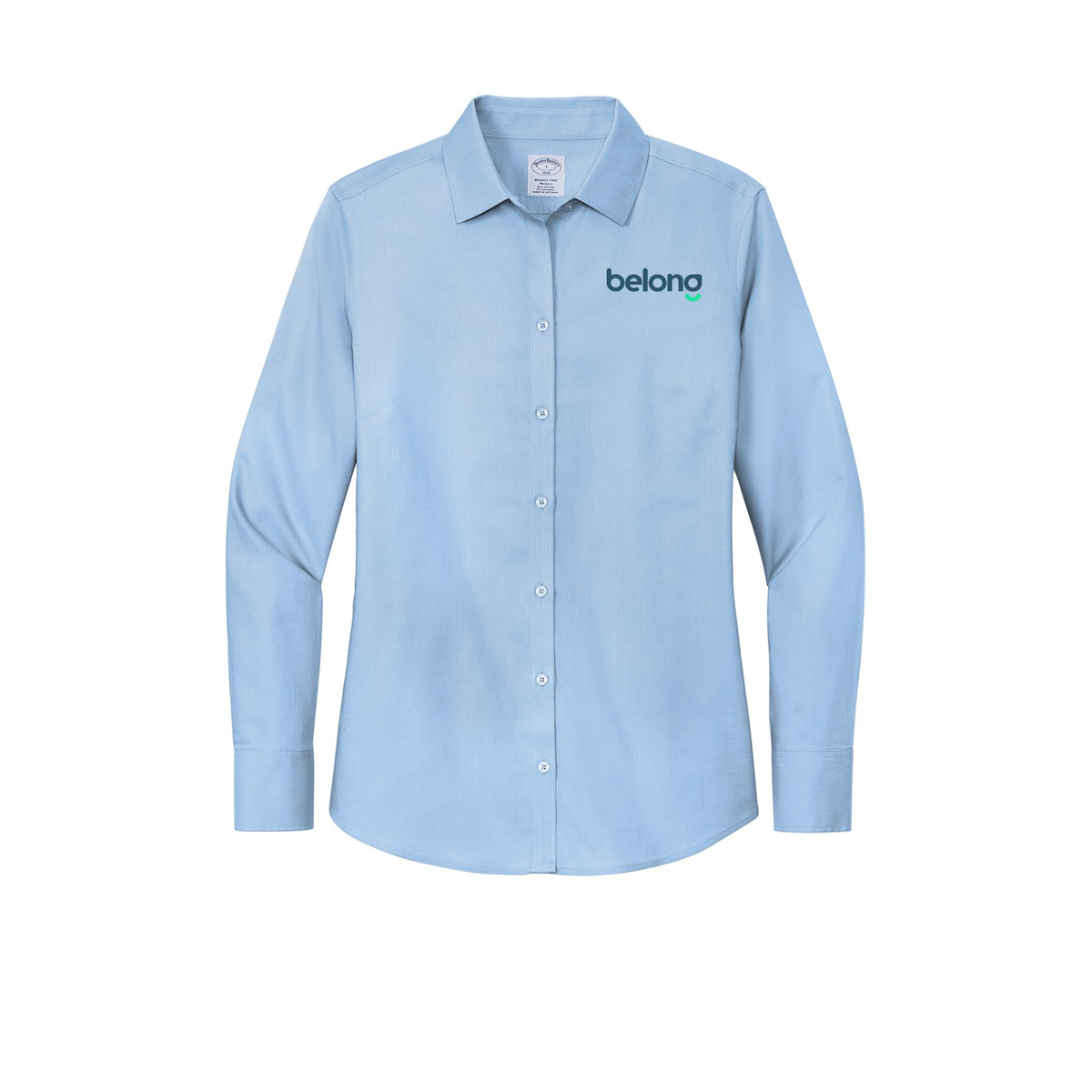 belonghome-brooks-brothers-womens-wrinkle-free-stretch-nailhead-shirt-embroidery-leftchest-BB18003-newportblue-flat-front