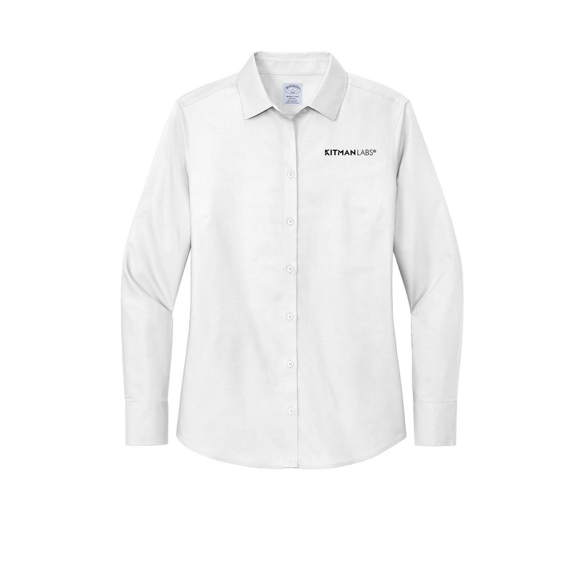 kitmanlabs-brooks-brothers-womens-wrinkle-free-stretch-nailhead-shirt-embroidery-leftchest-BB18003-white-flat-front