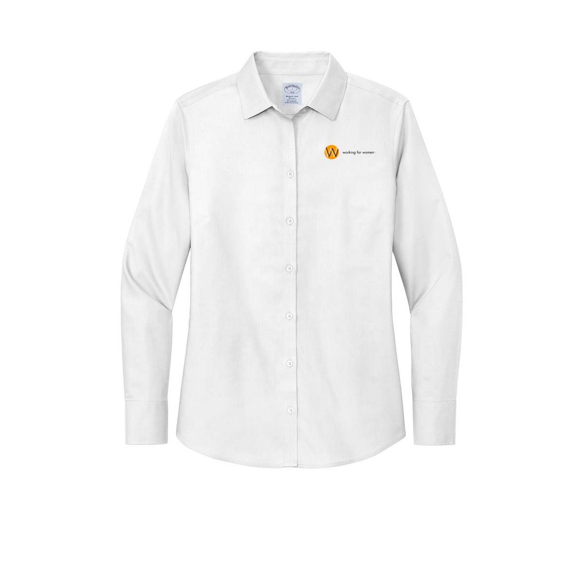 workingforwomen-brooks-brothers-womens-wrinkle-free-stretch-nailhead-shirt-embroidery-leftchest-BB18003-white-flat-front