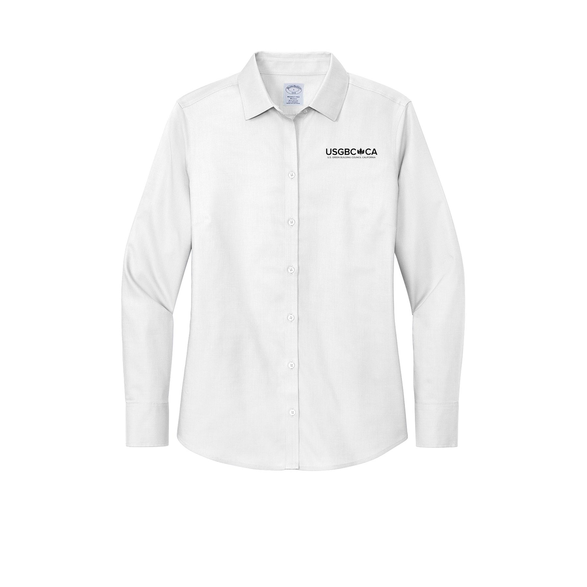 usgbc-ca-brooks-brothers-womens-wrinkle-free-stretch-nailhead-shirt-embroidery-leftchest-BB18003-white-flat-front