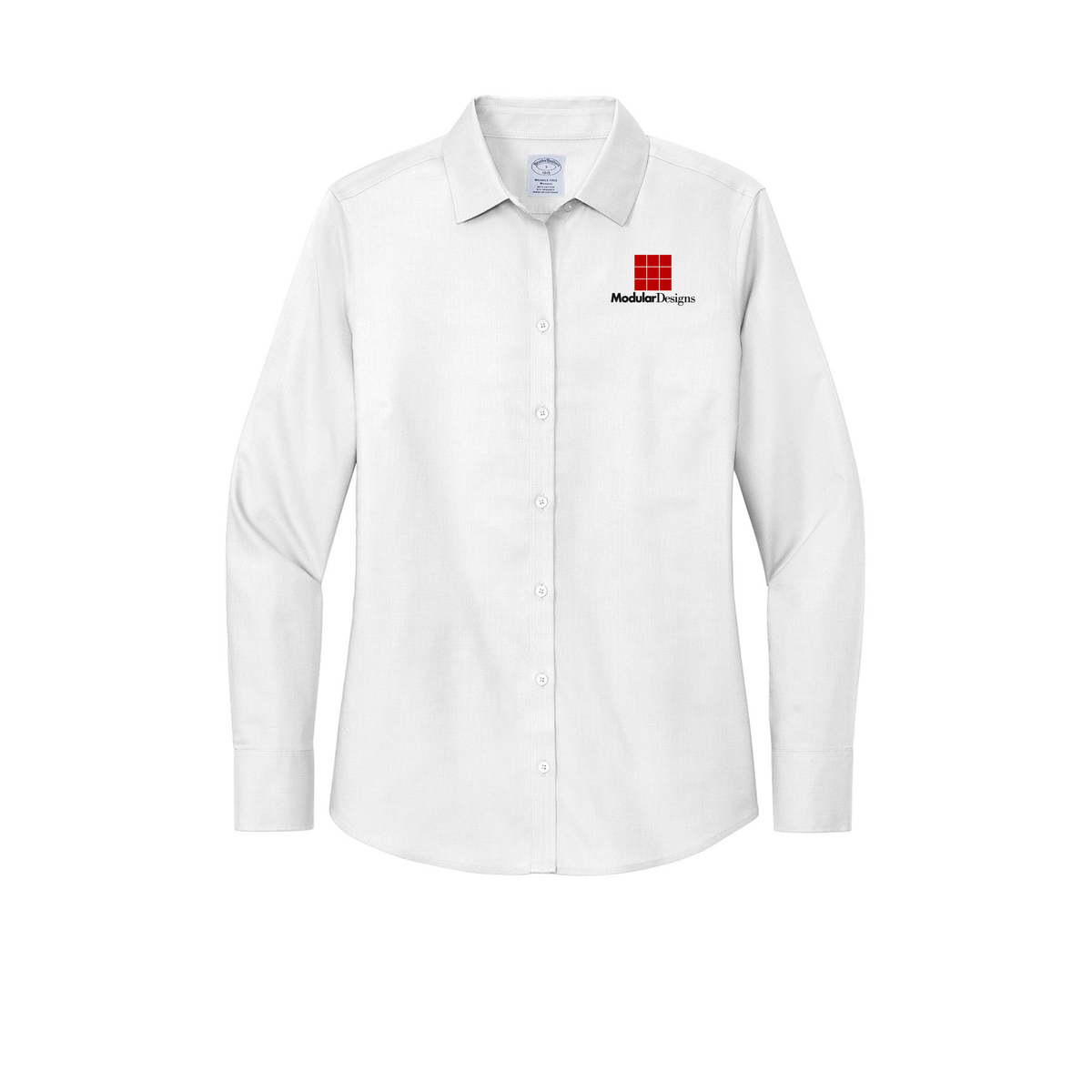 modulardesignsflooring-brooks-brothers-womens-wrinkle-free-stretch-nailhead-shirt-embroidery-leftchest-BB18003-white-flat-front