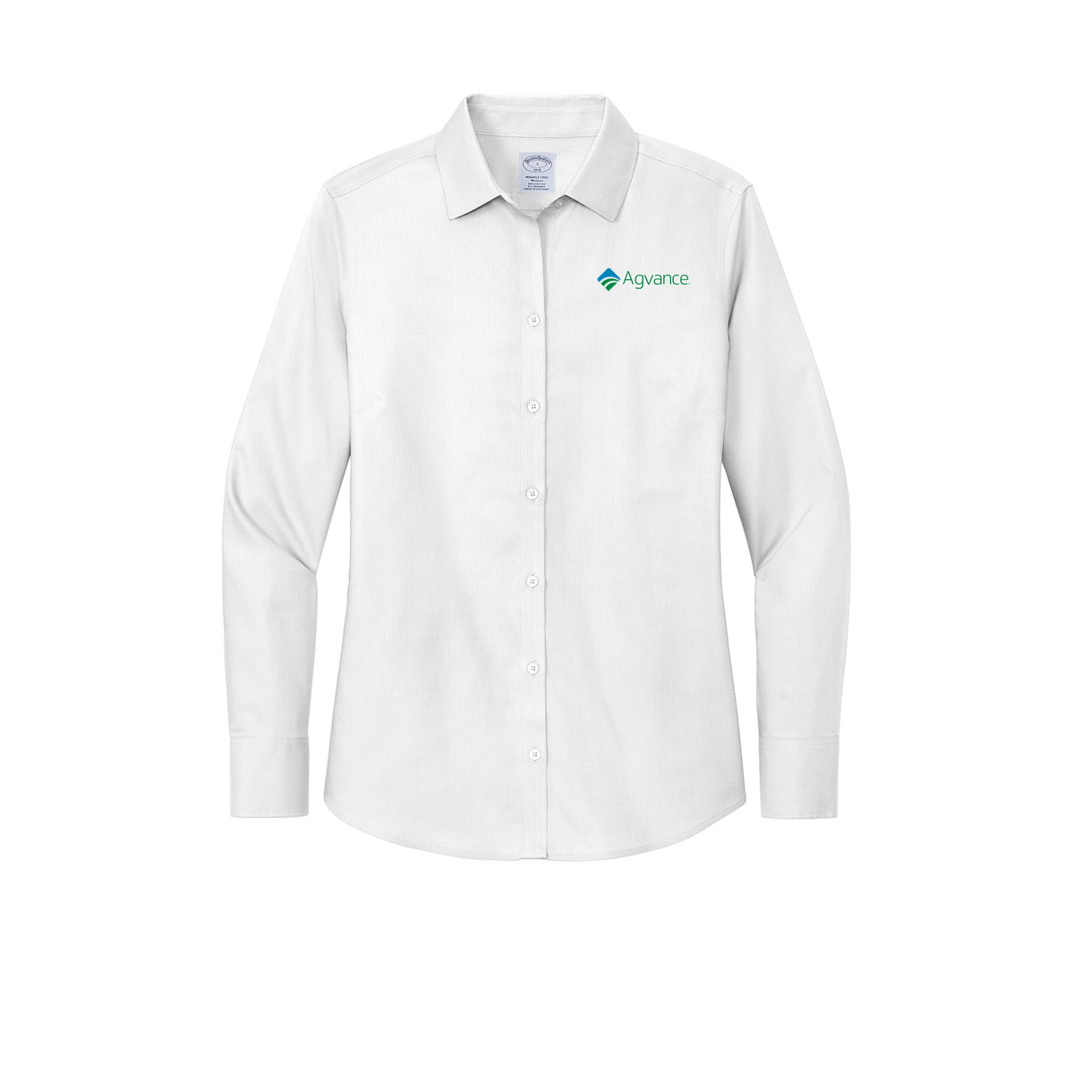 agvance-brooks-brothers-womens-wrinkle-free-stretch-nailhead-shirt-embroidery-leftchest-BB18003-white-flat-front