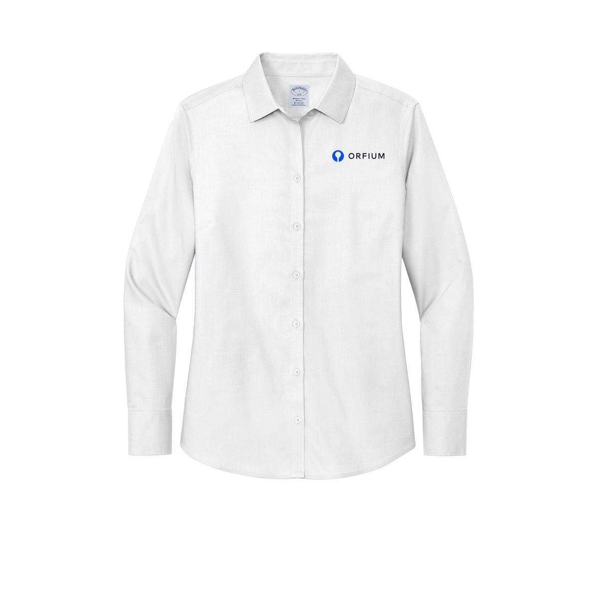 orfium-brooks-brothers-womens-wrinkle-free-stretch-nailhead-shirt-embroidery-leftchest-BB18003-white-flat-front