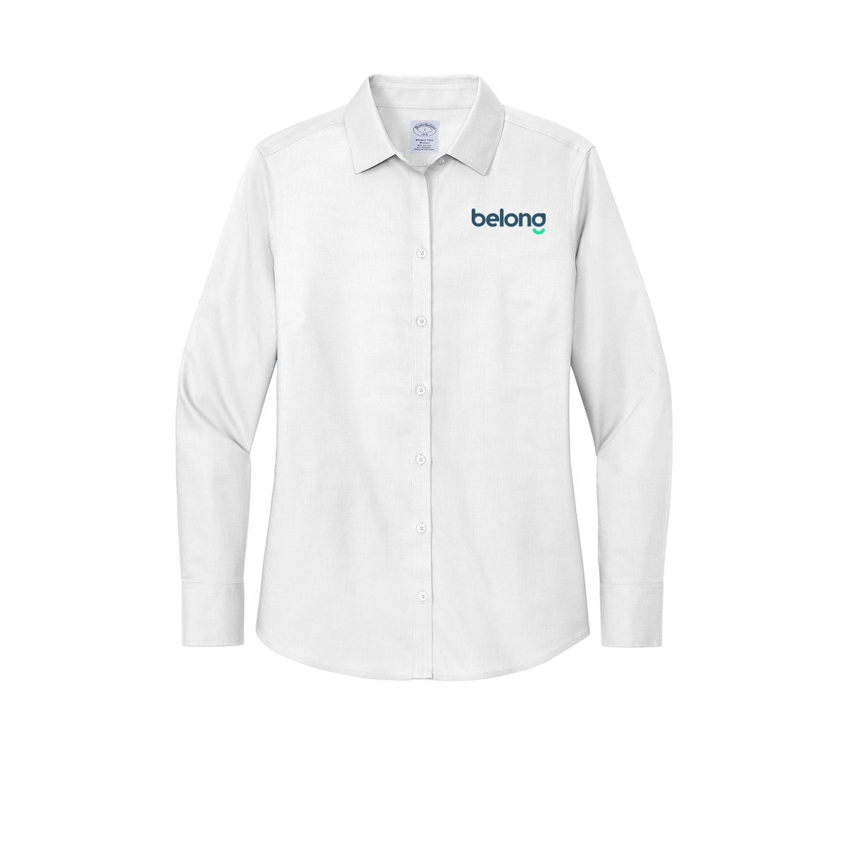 belonghome-brooks-brothers-womens-wrinkle-free-stretch-nailhead-shirt-embroidery-leftchest-BB18003-white-flat-front