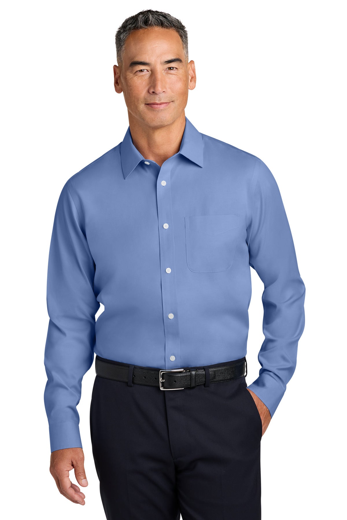 Brooks Brothers® Wrinkle-Free Stretch Pinpoint Spread Collar Shirt BB18012